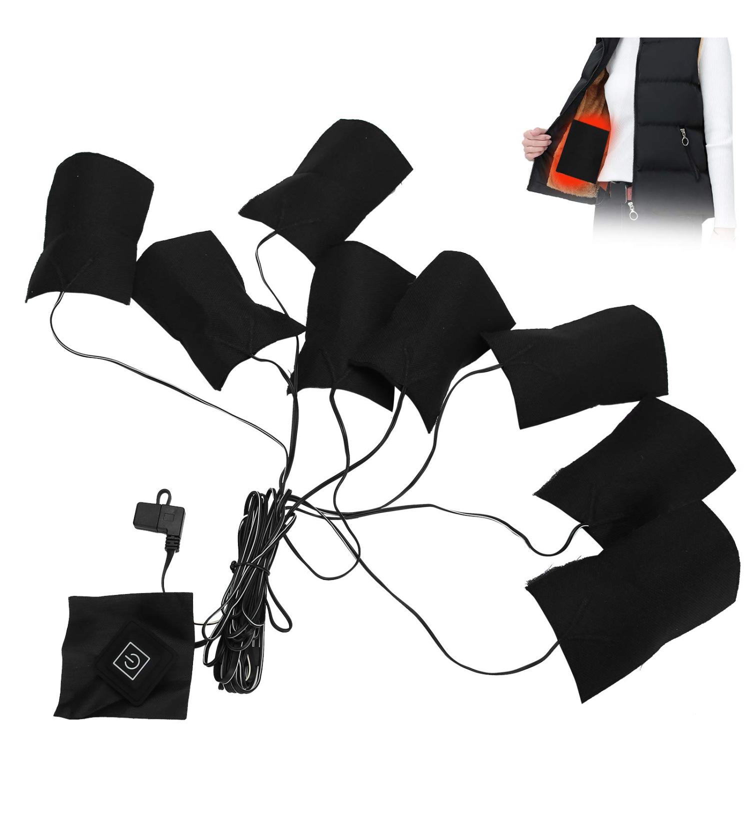 8-in-1 USB Electric Heating Cushion Waterproof 3 Temperature Levels for Winter Indoor & Outdoor Camping - Buy Online on GoSupps.com