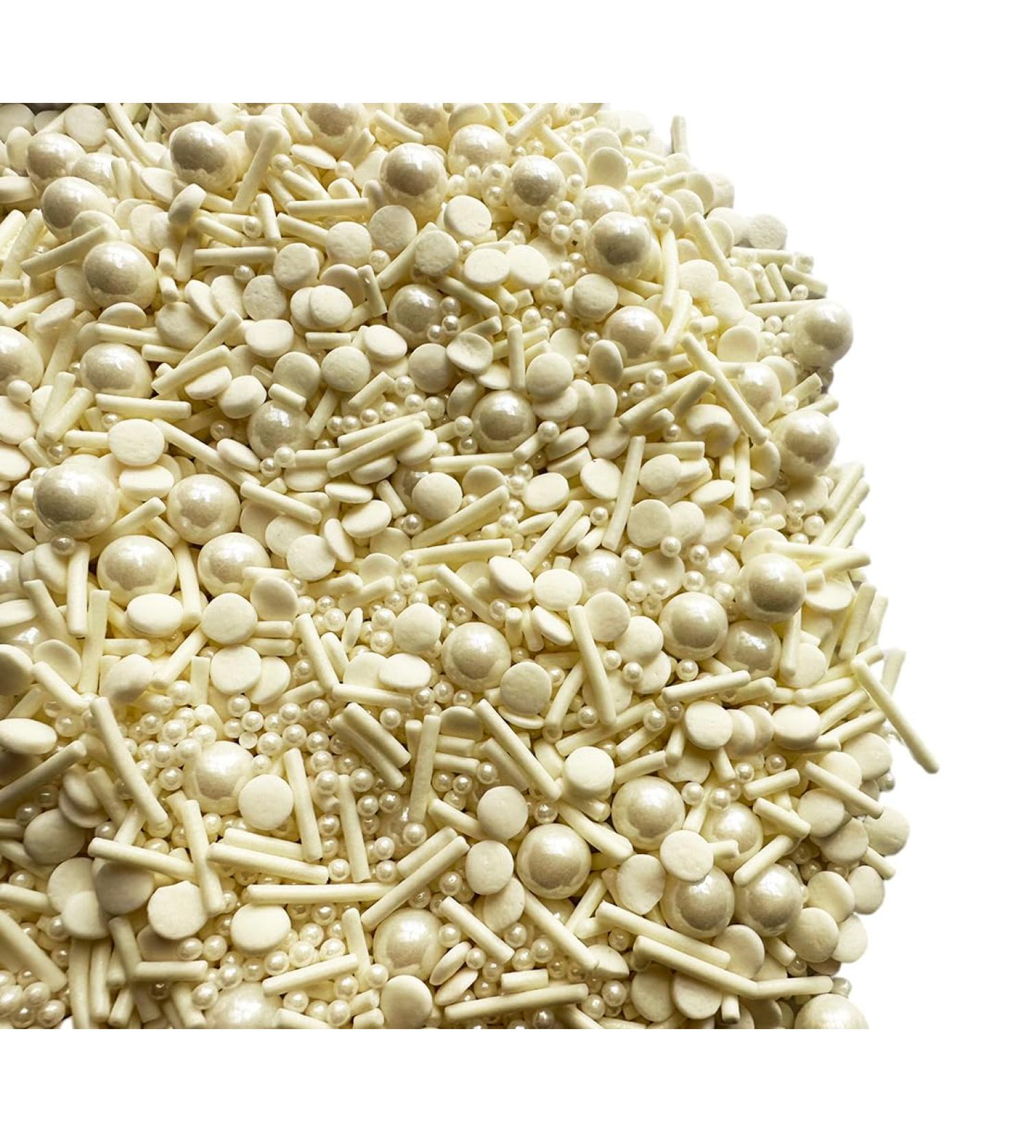 Pearl Sugar Sprinkles Candy 120g/4.2oz Mixing Size Baking Cake Decorations Cupcake Toppers Jimmies Cookie Decorating Celebrations Wedding Shower Party Chirstmas Supplies (White) - Buy Online on GoSupps.com