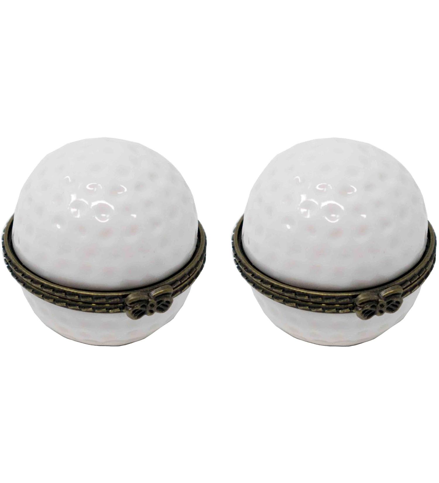 Buy Set of 2 Ceramic Golf Pill Boxes & Organizers - Compact Stylish Storage for Pills & Medications - International Shipping Available - Buy Online on GoSupps.com