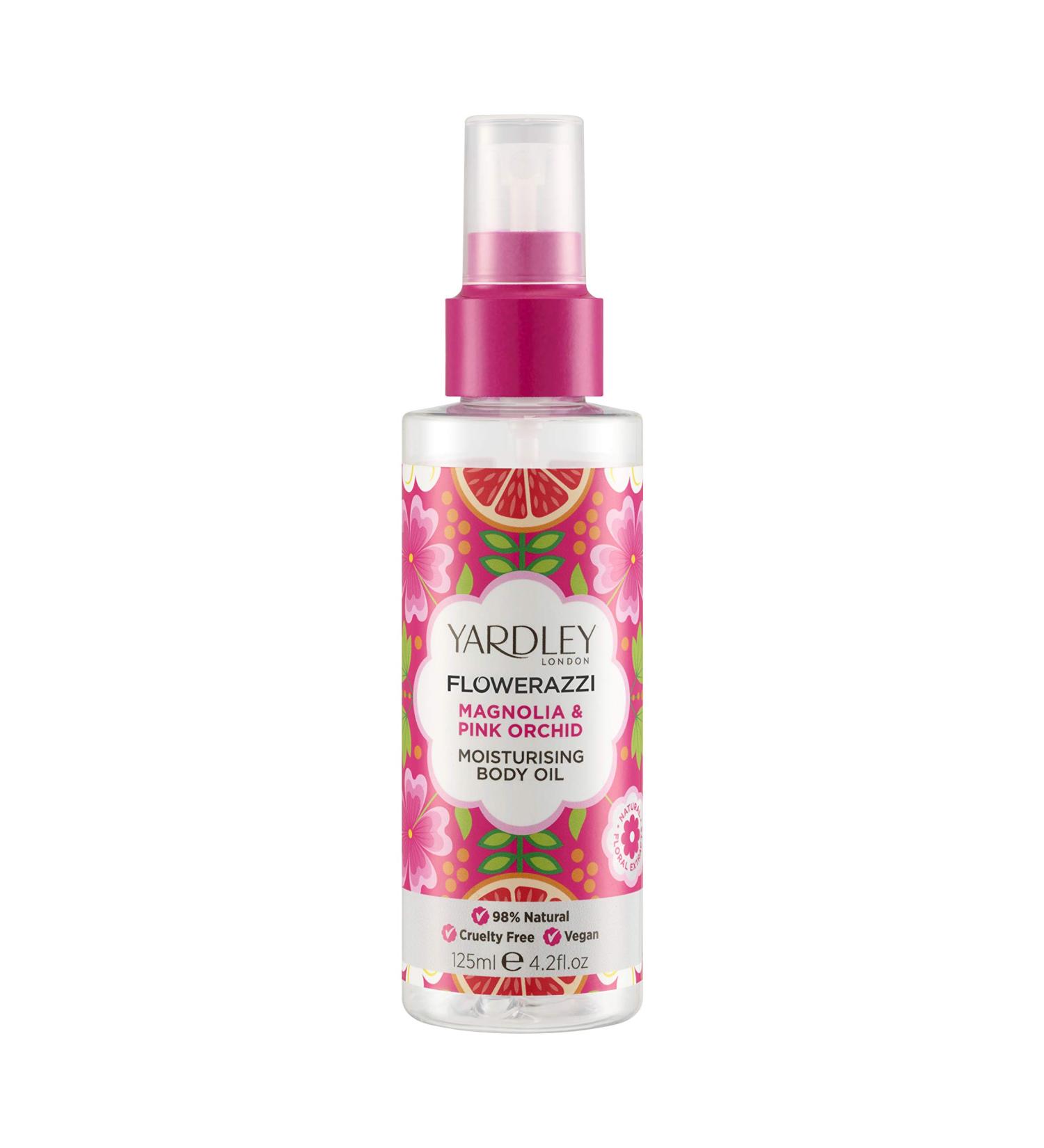 Flowerazzi Body Oil with Magnolia & Pink Orchid - 125 ml | Premium International Shipping - Buy Online on GoSupps.com