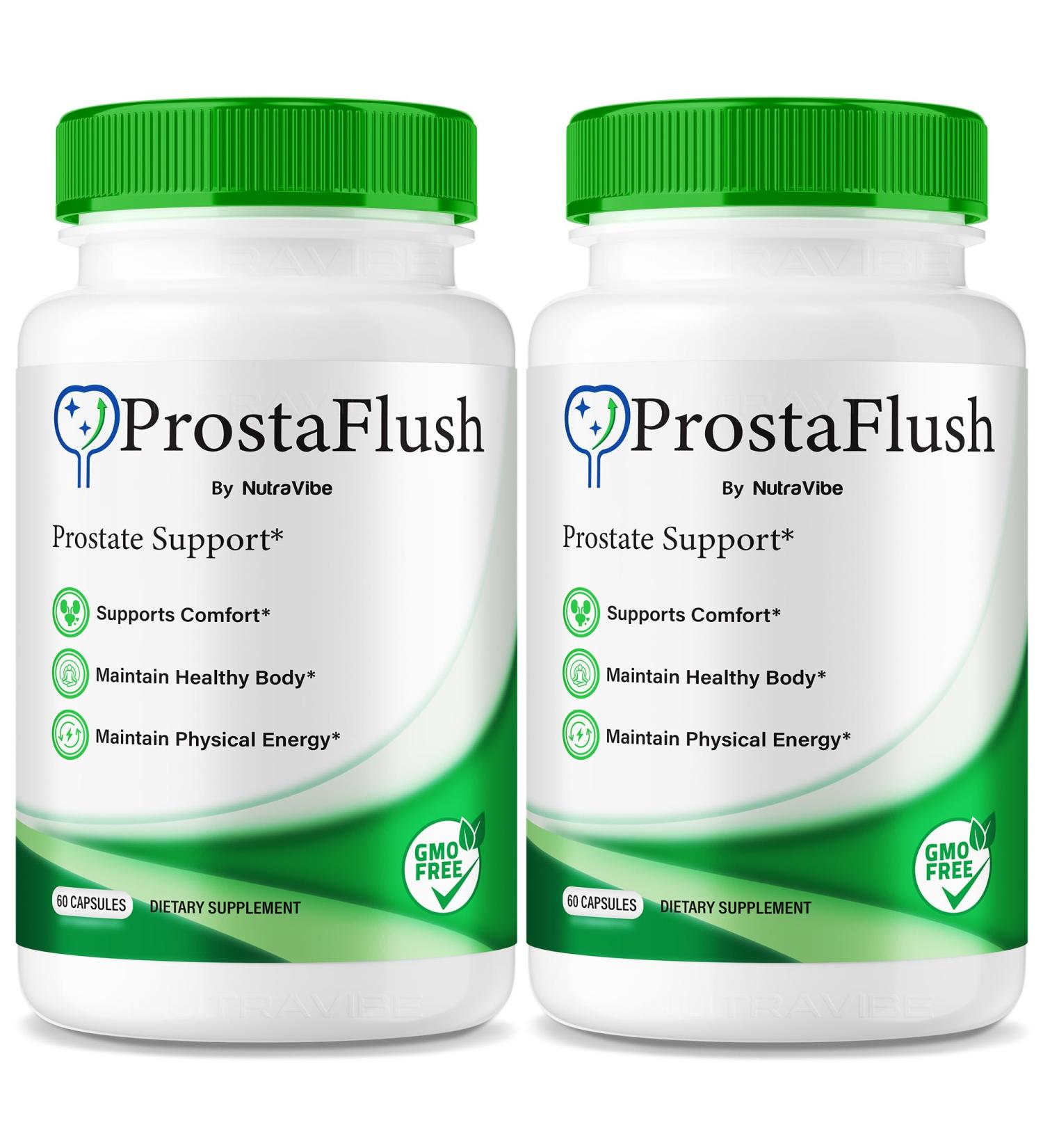 (2 Pack) ProstaFlush Capsules - Natural Prostate & Bladder Health Support Prosta Flush Pills for Healthy Urinary Flow Comfort & Peaceful Sleep | Easy-to-Swallow Premium Formula (120 Capsules) - Buy Online on GoSupps.com