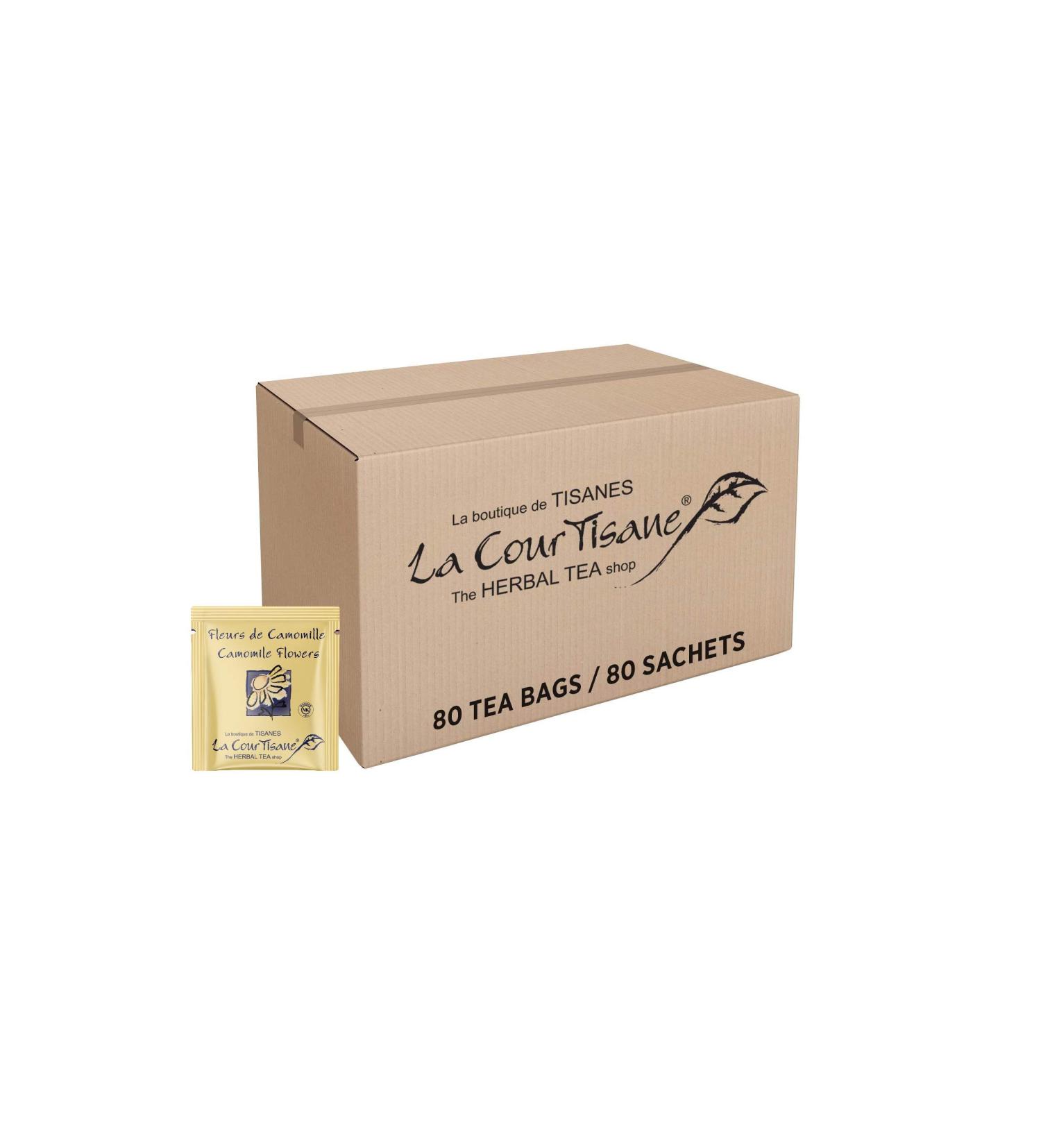 La Courtisane Herbal Tea Chamomile Flowers Kosher Gluten-Free 80 Count 281g Chamomile Flowers 80 Count (Pack of 1) - Buy Online on GoSupps.com