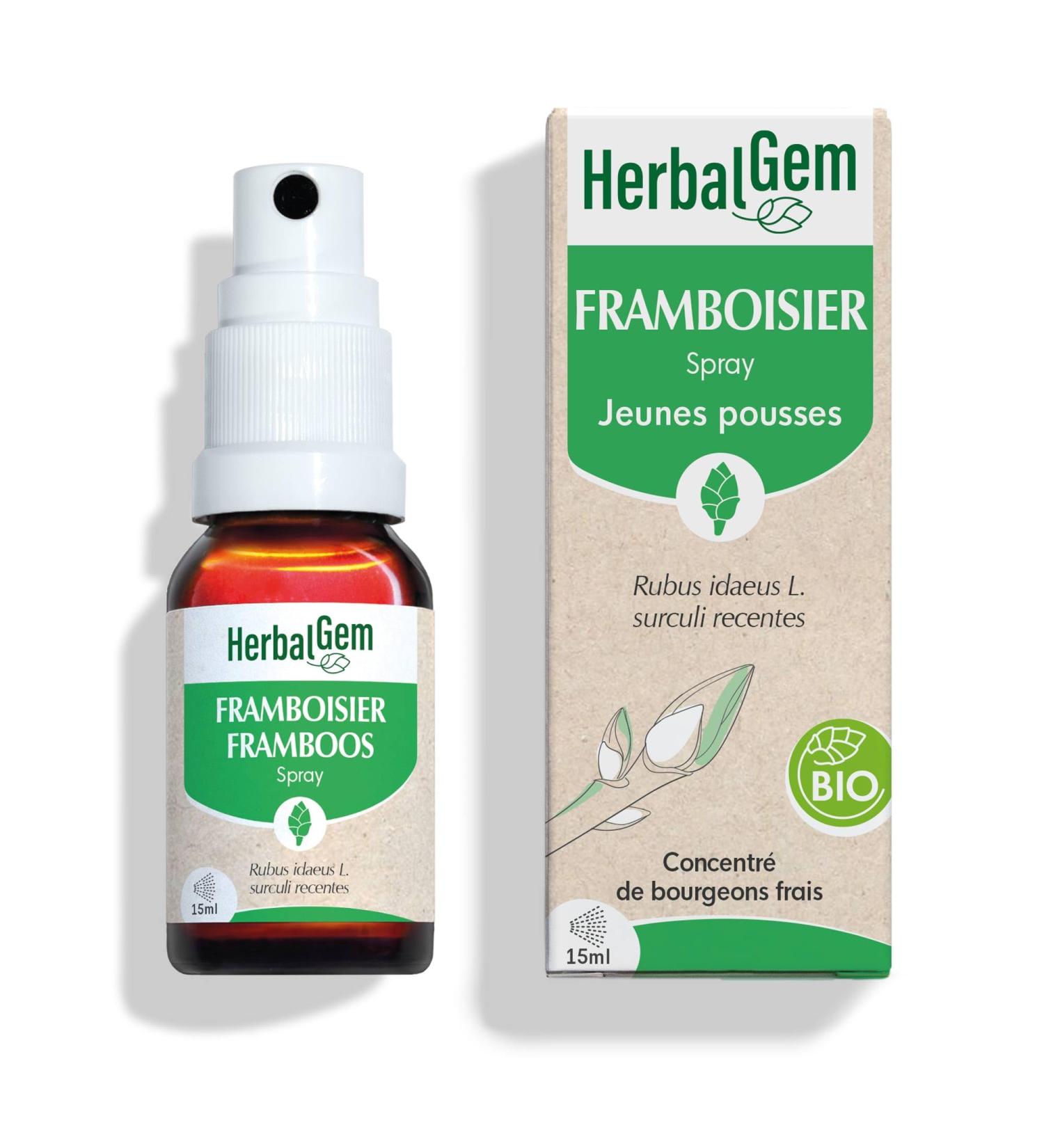 HerbalGem - Mac r t-M re - Spray Framboisier Bio - Compl ment Alimentaire Gemmoth rapie Concentr e - Extrait de Bourgeon Frais - pour Sant F minine - Format Nomade Simple et Pratique - 15 ml - Buy Online on GoSupps.com