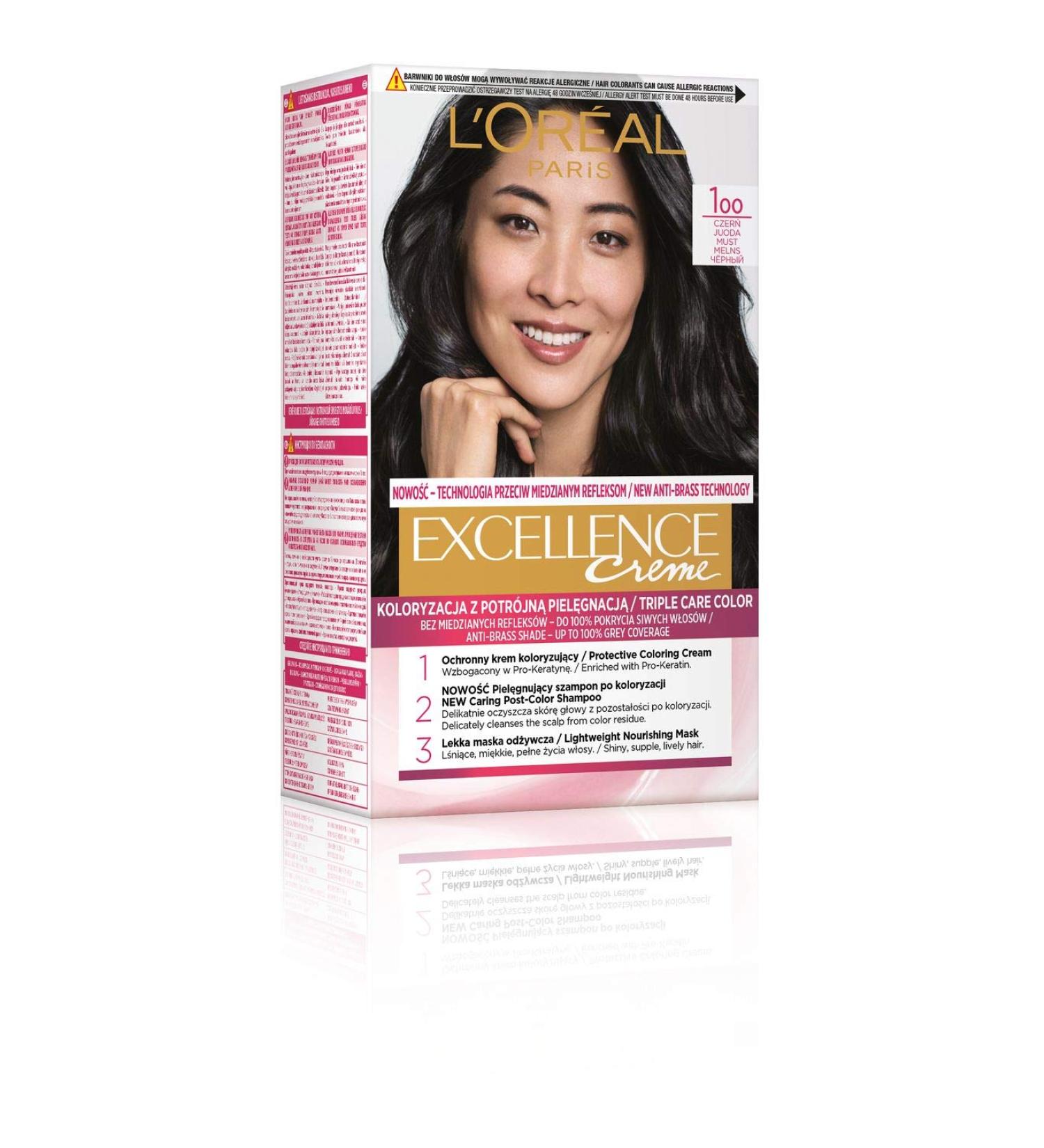 L'Or al Paris Excellence 1 Hair Color - Red 1 Black | Premium International Shipping Available - Buy Online on GoSupps.com