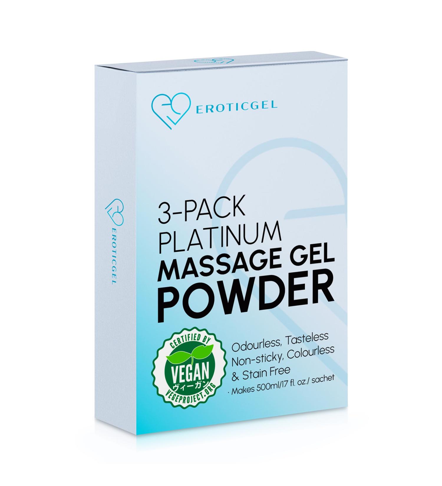 Premium Nuru Massage Gel Powder - 3 x 5g Sachets | Makes 500ml | Paraben & Glycerine Free | Made in Japan - Buy Online on GoSupps.com