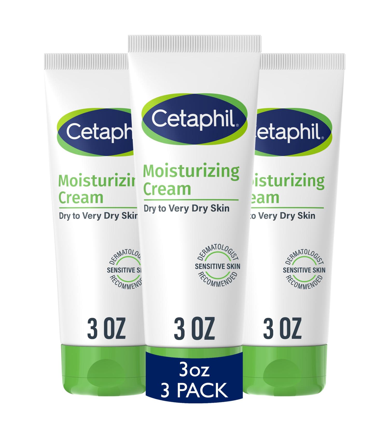 Cetaphil Body Moisturizer Hydrating Moisturizing Cream for Dry to Very Dry Sensitive Skin NEW 3 oz Pack of 3 Fragrance Free Non-Comedogenic Non-Greasy Pack of 4 - Buy Online on GoSupps.com