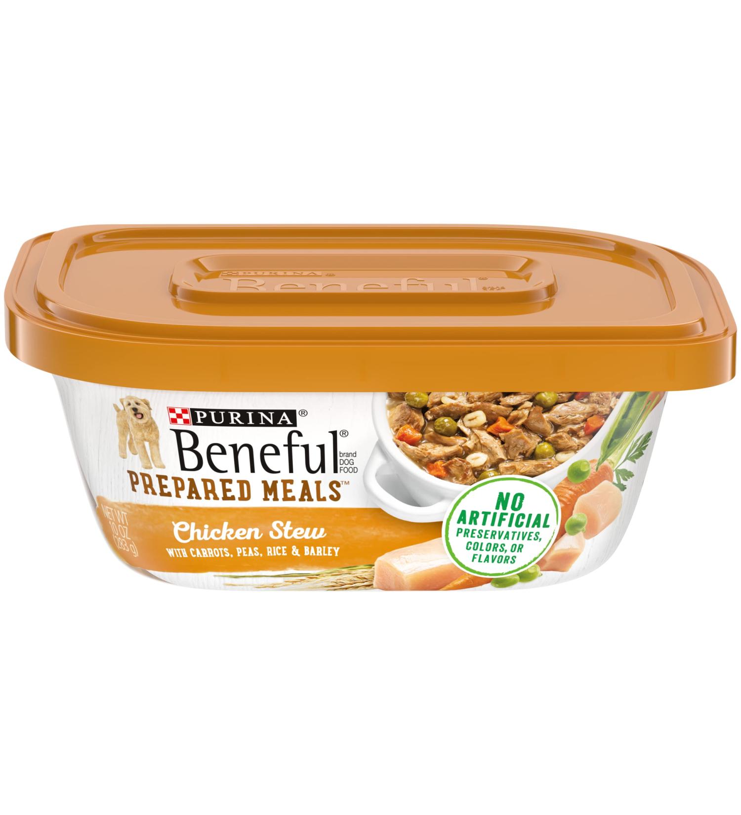 Purina Beneful Prepared Meals Chicken Stew Wet Dog Food - 8 Pack, 10 oz. Tubs - Adult Formula - Buy Online on GoSupps.com