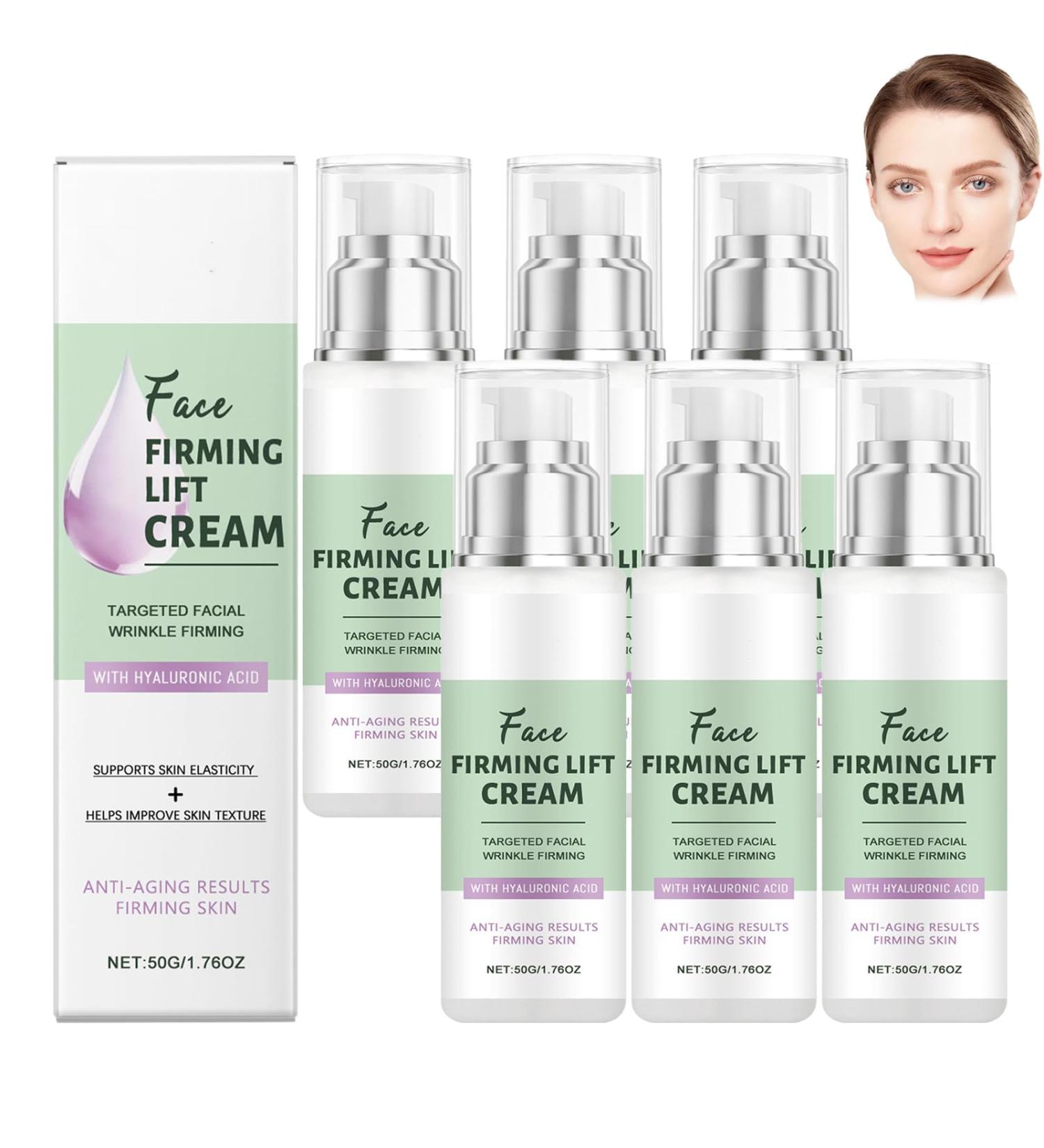 YUNFAX Facial Firming Lift Cream antiaging skin firming antiwrinkle cream instant facelift daily moisturizer for fine lines and softening skin morning nighttime for all 6 pieces - Buy Online on GoSupps.com