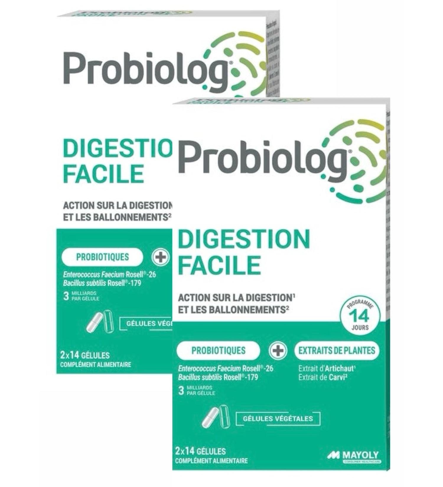 Probiolog Easy Digestion Capsules - Probiotics and Plants - 2 x 14 Capsules - 2 Boxes - Buy Online on GoSupps.com