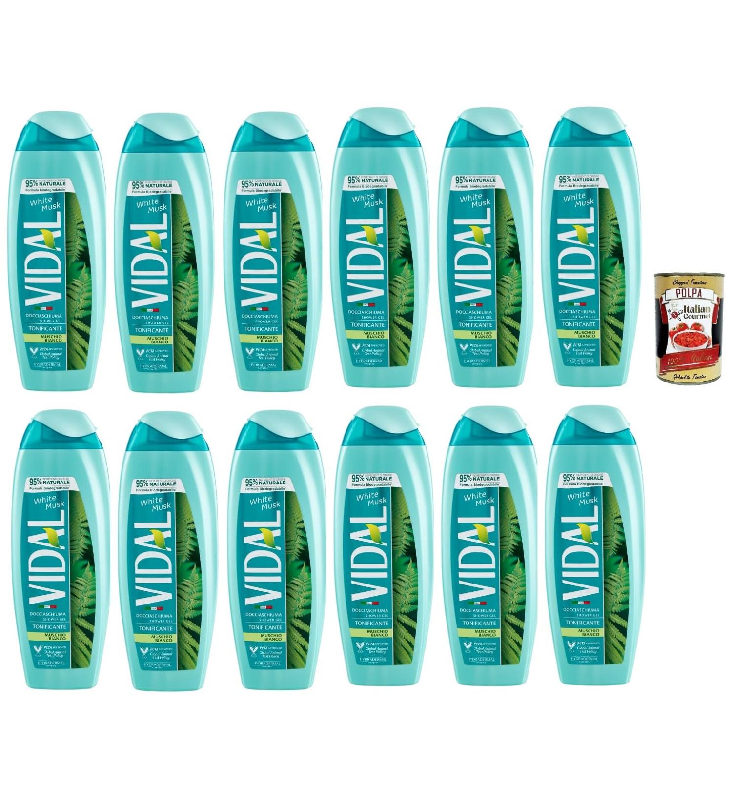 Italian Gourmet E.R. Vidal Docciagel Muschio Bianco Shower Gel White Musk 250 ml 12 x 250 ml + Italian Gourmet Pulp 400 g - Buy Online on GoSupps.com