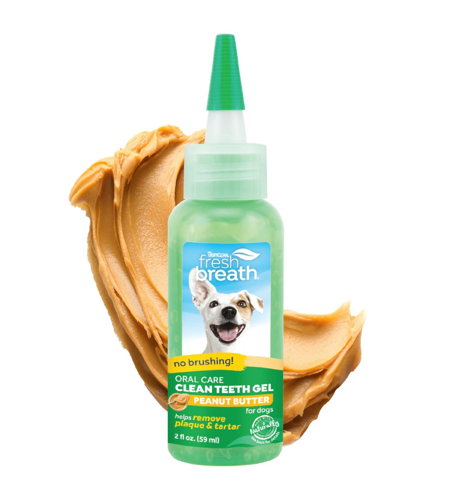 TropiClean Oral Care Gel Peanut Butter - 59 ml | Premium Dental Care for Pets - International Shipping Available - Buy Online on GoSupps.com