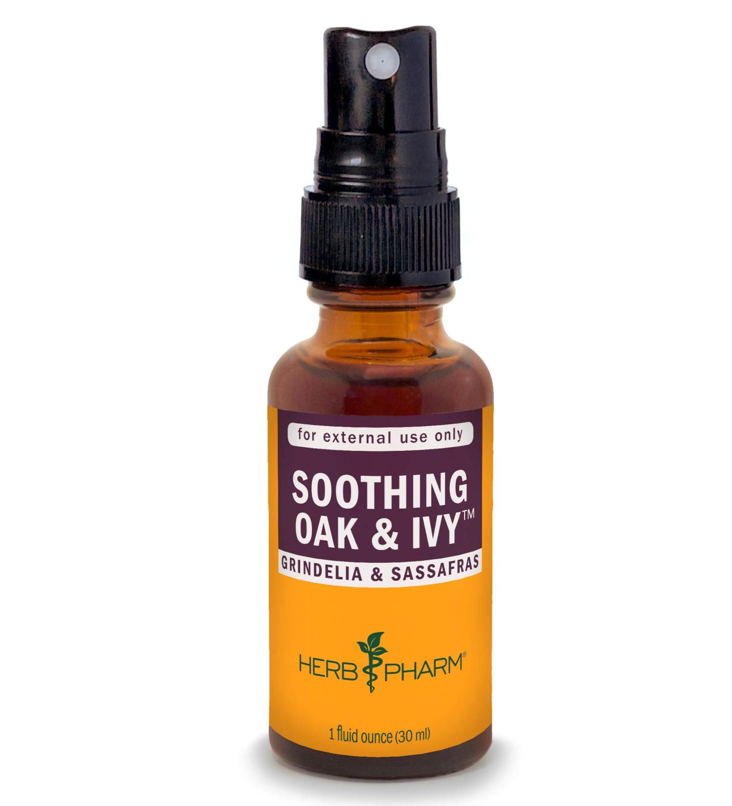 Herb Pharm Oak and Ivy Topical Spray - Soothing Herbal Relief - 1 fl oz - Buy Online on GoSupps.com