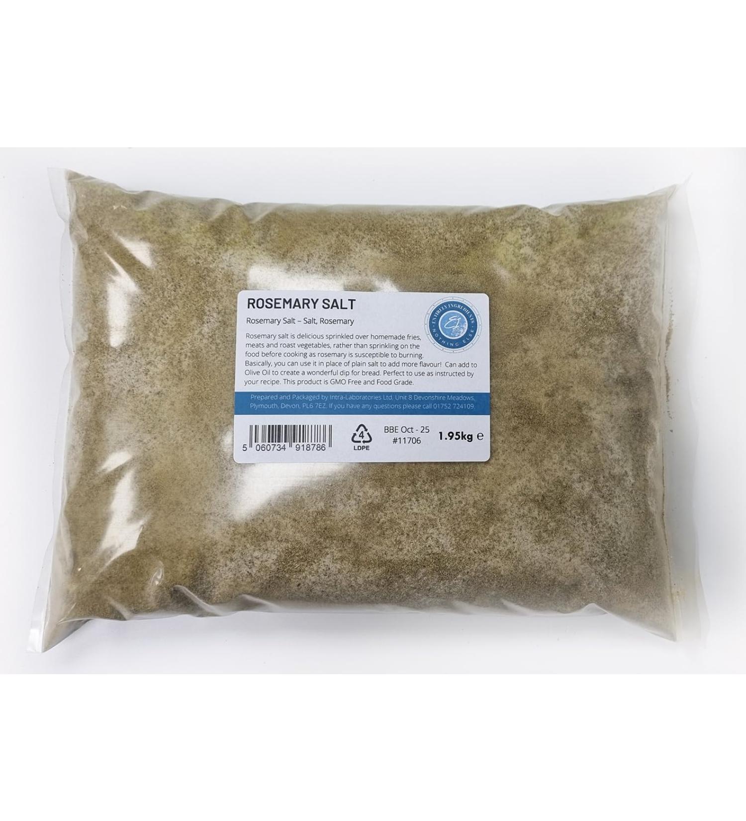 Entirely Ingredients - Rosemary Salt - Food Grade - Perfect for Focaccia and Roast Potatoes 1.95kg