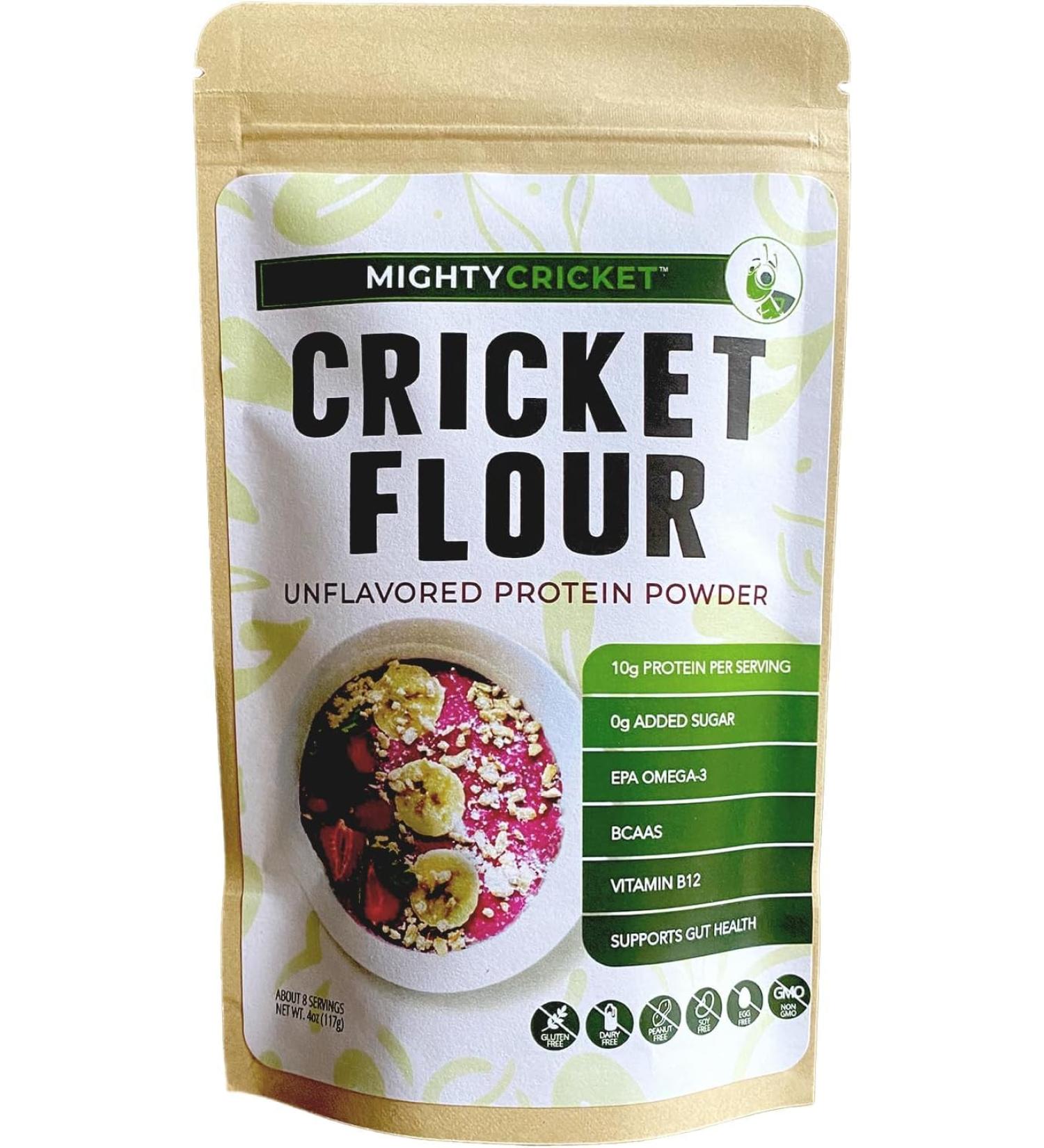 Mighty Cricket 100% Pure Cricket Protein Powder - Gluten Free + Dairy Free 1/4 Lb
