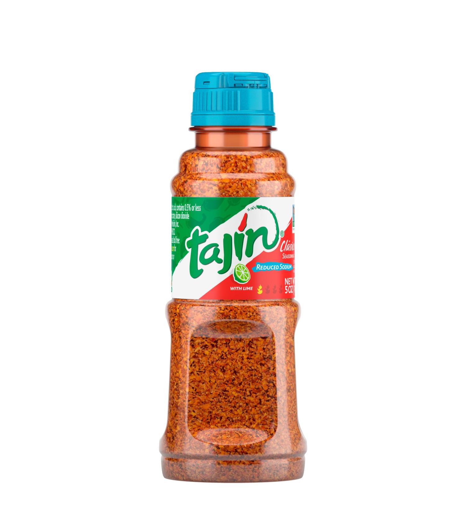 Tajin Chilli & Lime Seasoning Low Sodium 142g / Mexican Fruit and Snack Seasoning Low Salt Chilli Pepper Seasoning - Buy Online on GoSupps.com