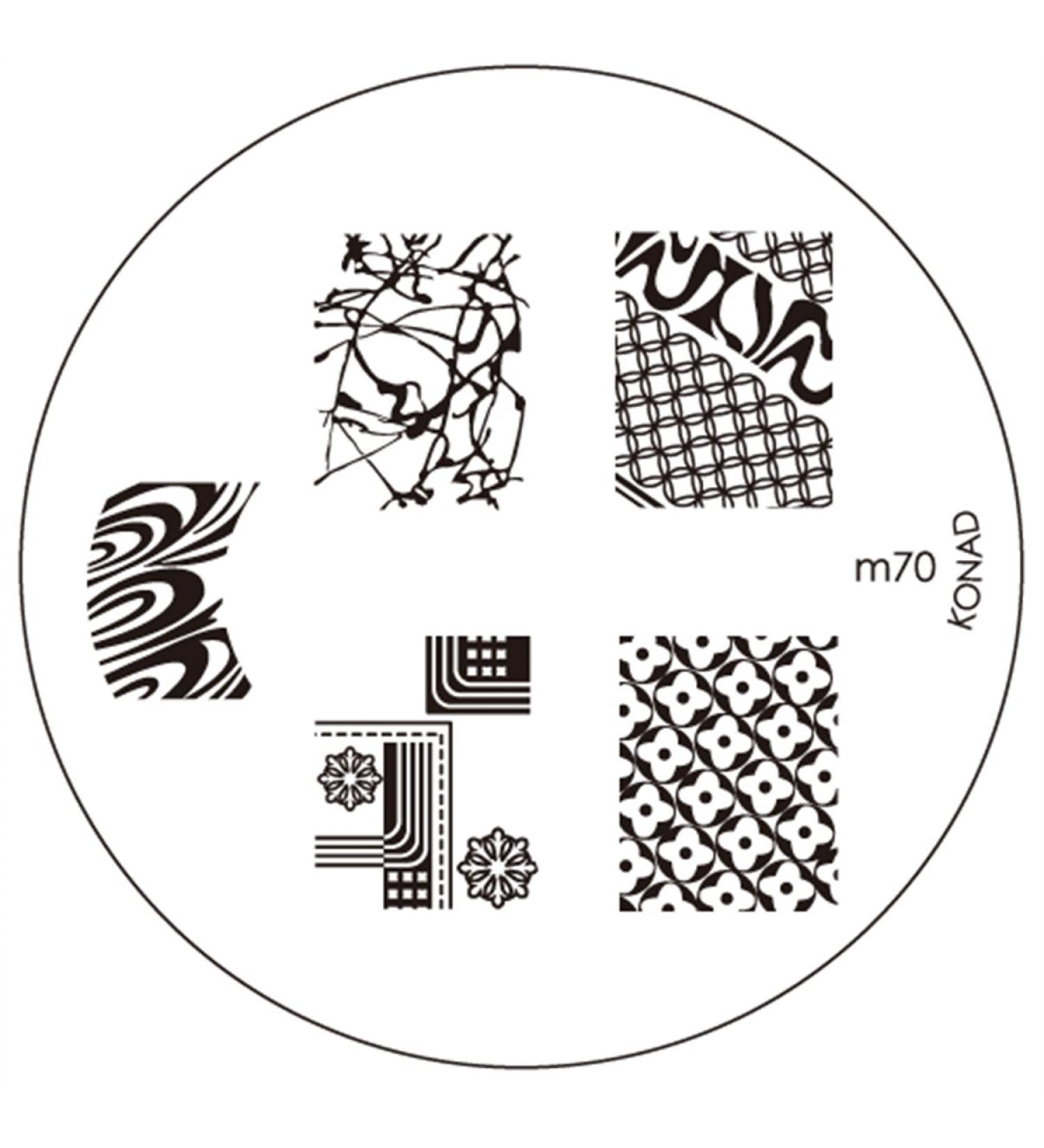 Konad stamping stencil for nail art M70