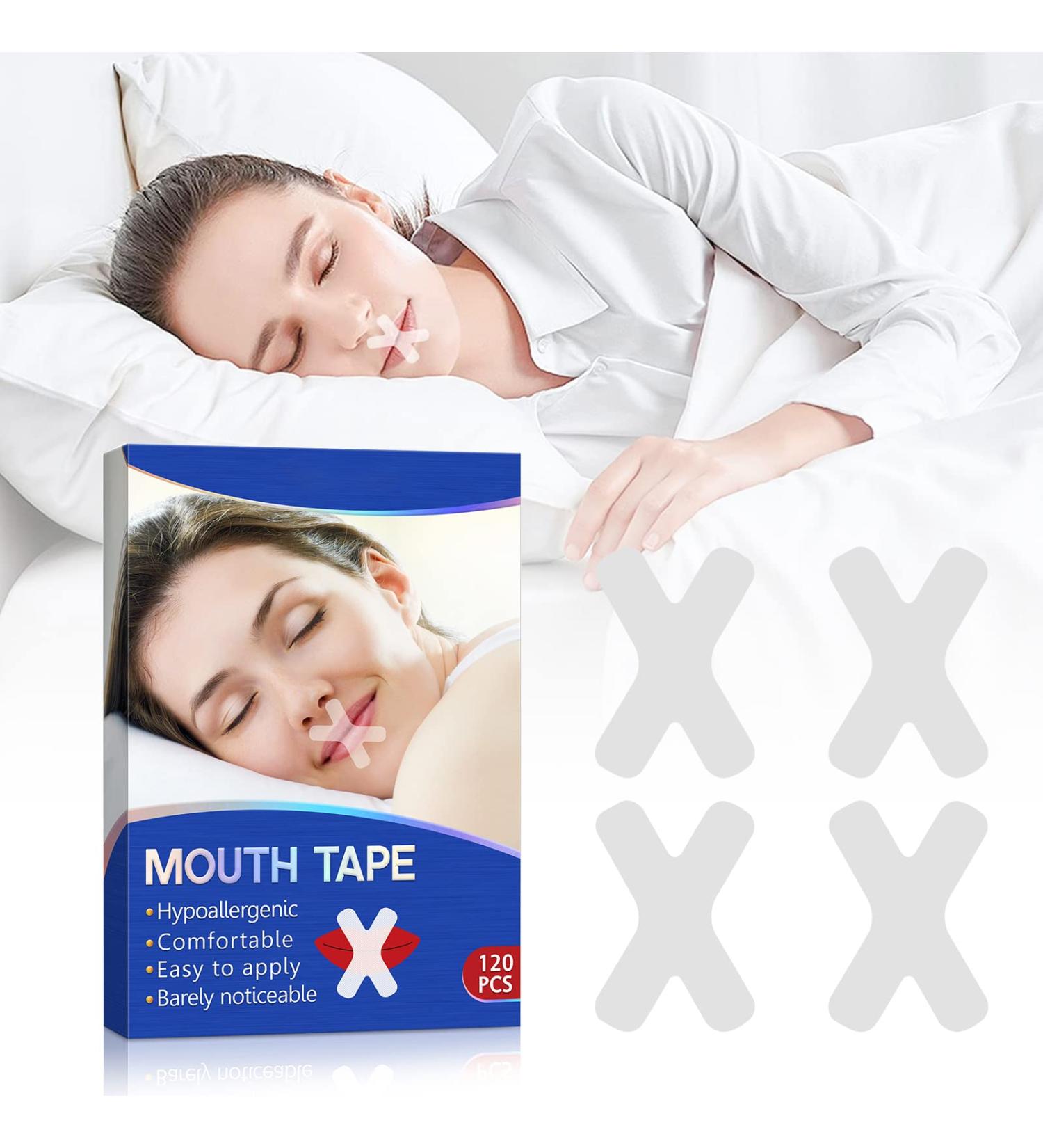Gentle Mouth Tape for Sleeping (120 Pcs) Stop Snoring Mouth Strips for Men and Women - Buy Online on GoSupps.com