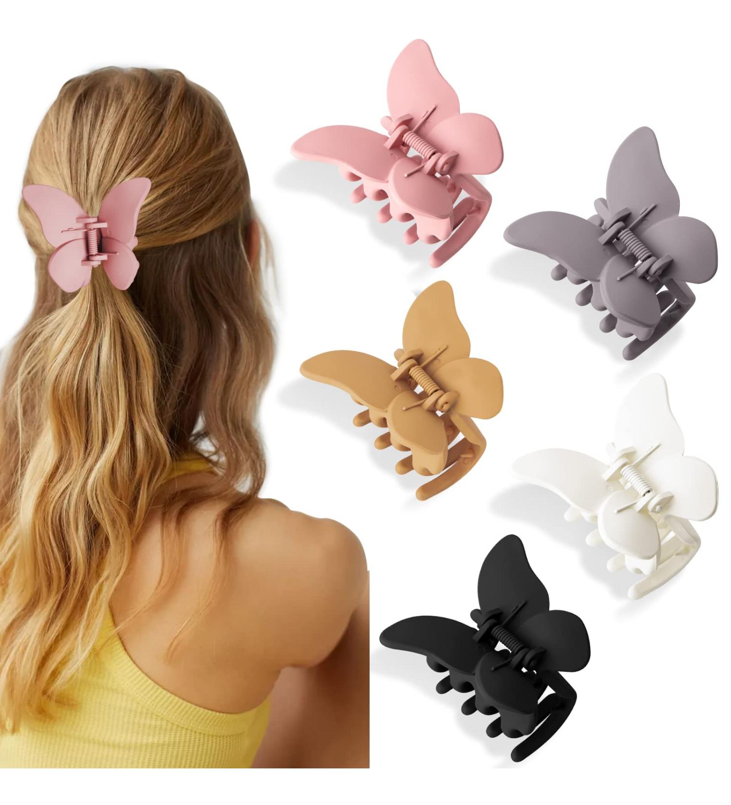 Bmobuo Butterfly Hair Clips - 5Pcs Cute Hair Claw Clips for Women, Y2K Accessories for Thick Hair - Buy Online on GoSupps.com