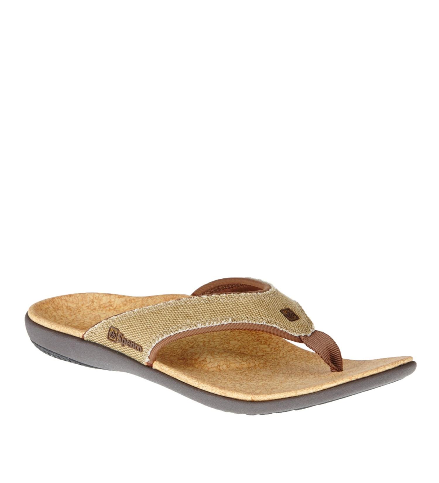 Spenco Yumi Men s Orthotic Flip Flops - Straw/Java/Cork - Size 8 Medium | Comfortable Supportive Sandals for International Shipping - Buy Online on GoSupps.com