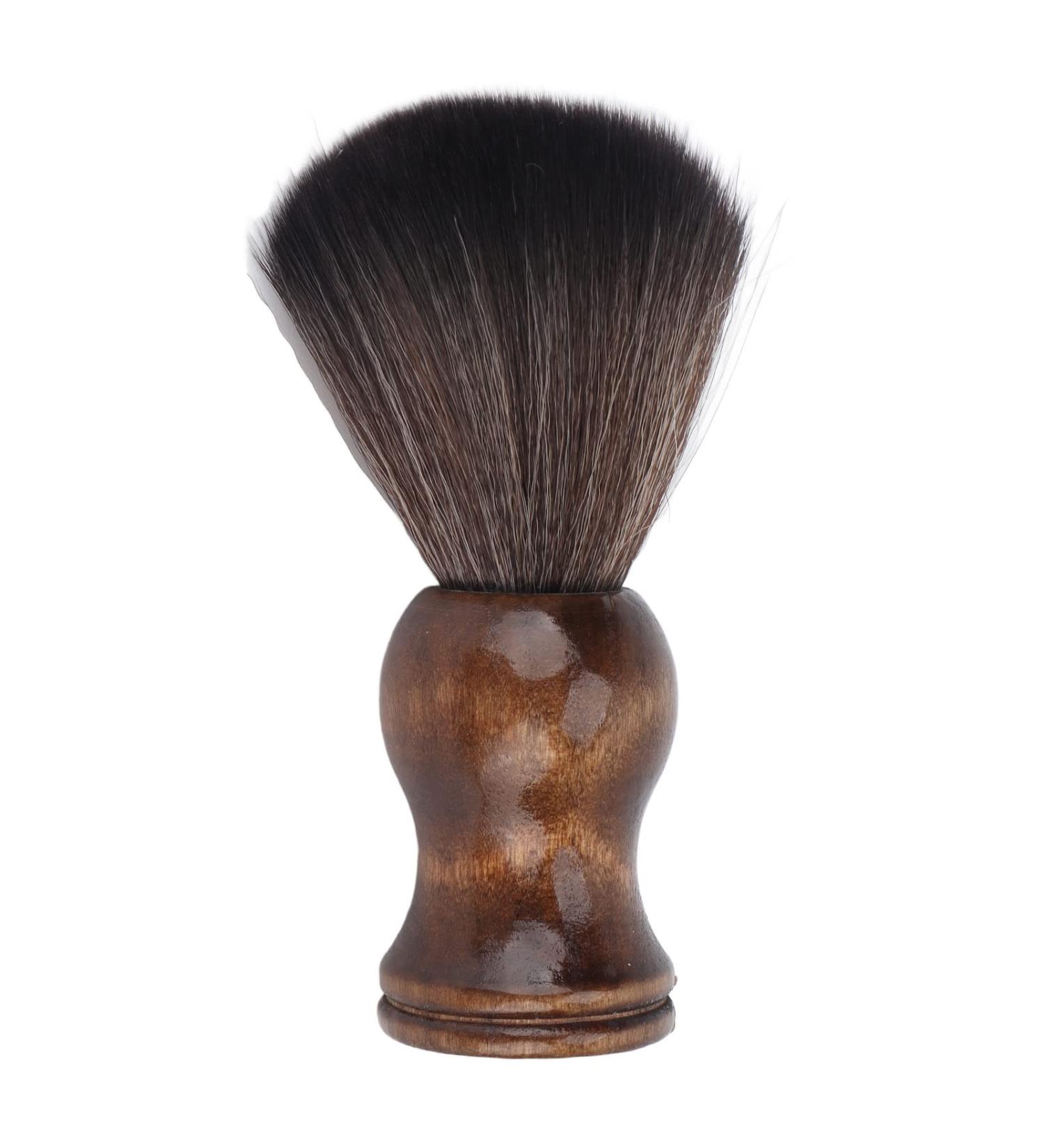 Soft Hair Shaving Brush with Wooden Handle | Gentle Exfoliation & Comfortable Shave for Men | Perfect for Home Barber Shop & Travel - Buy Online on GoSupps.com