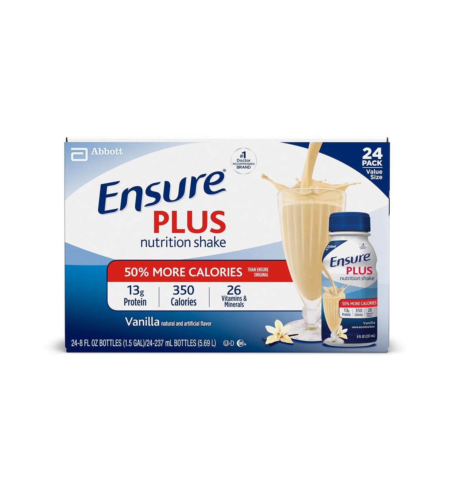 Ensure Plus Homemade Vanilla Shake (8 oz. bottles 24 pk.) (pack of 2)