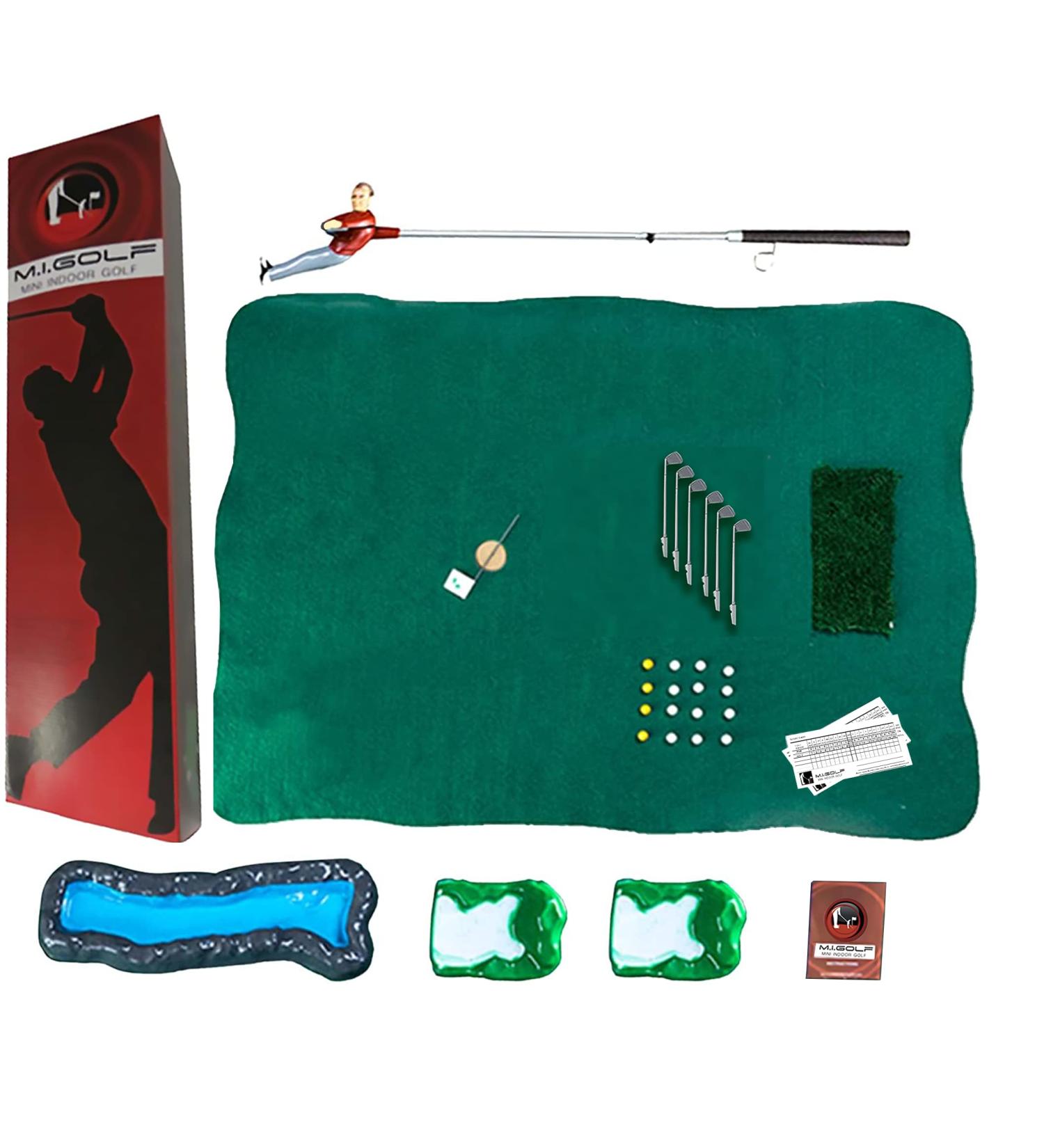 Mini Indoor Golf Player Pack - Mini Golf Game for Kids and Adults with Essential Accessories - Putting Green, Clubs, & 35 Shotmaker Golfer - Mini Golf Course for Indoor Play - Buy Online on GoSupps.com