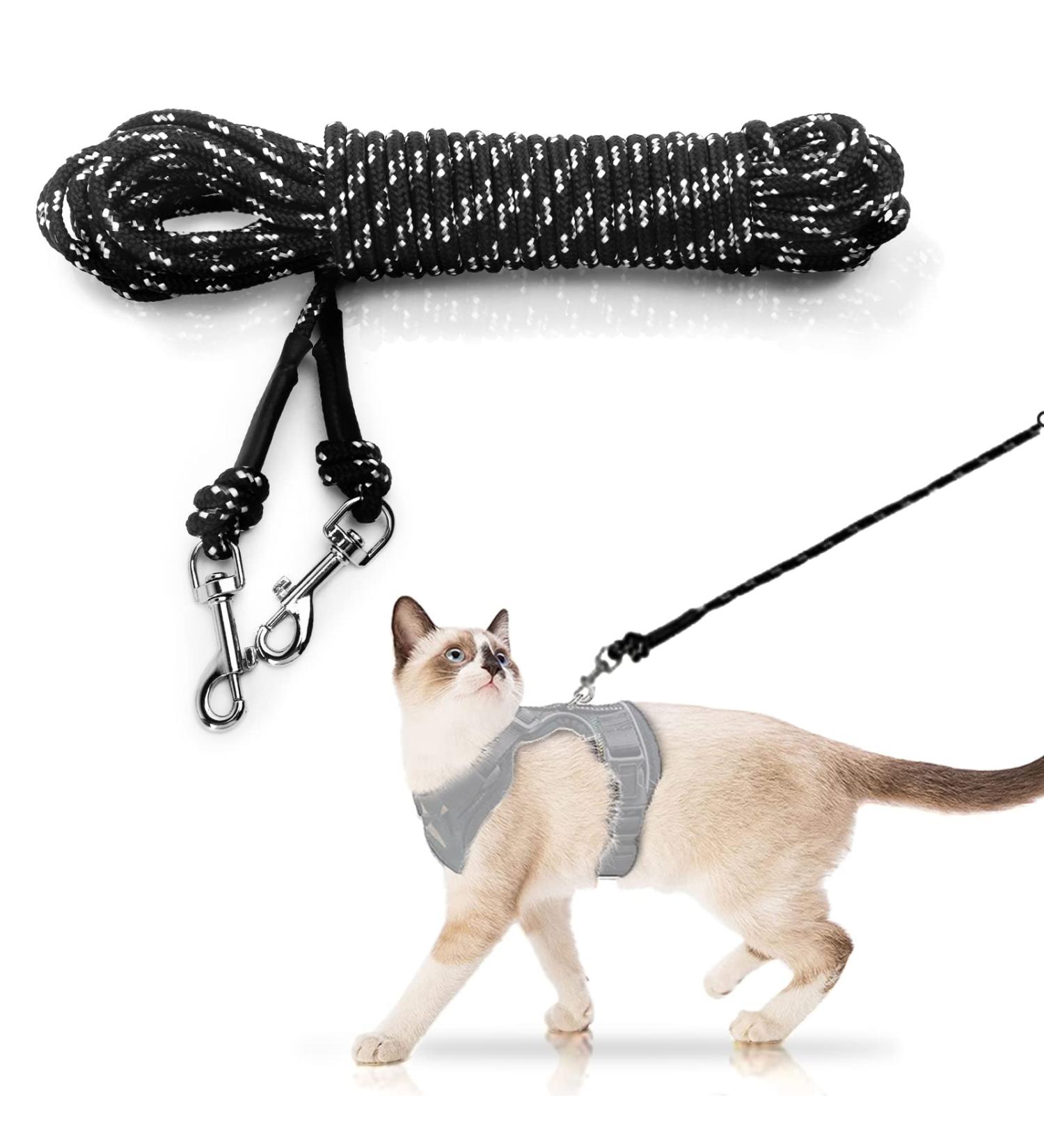 Extra Long Cat Lead for Garden 4.5M/15FT Lightweight Outdoor Cat Leash Long Light Extension Long Thin Lead for Rabbits Kitten Puppy and Small Animals - Buy Online on GoSupps.com