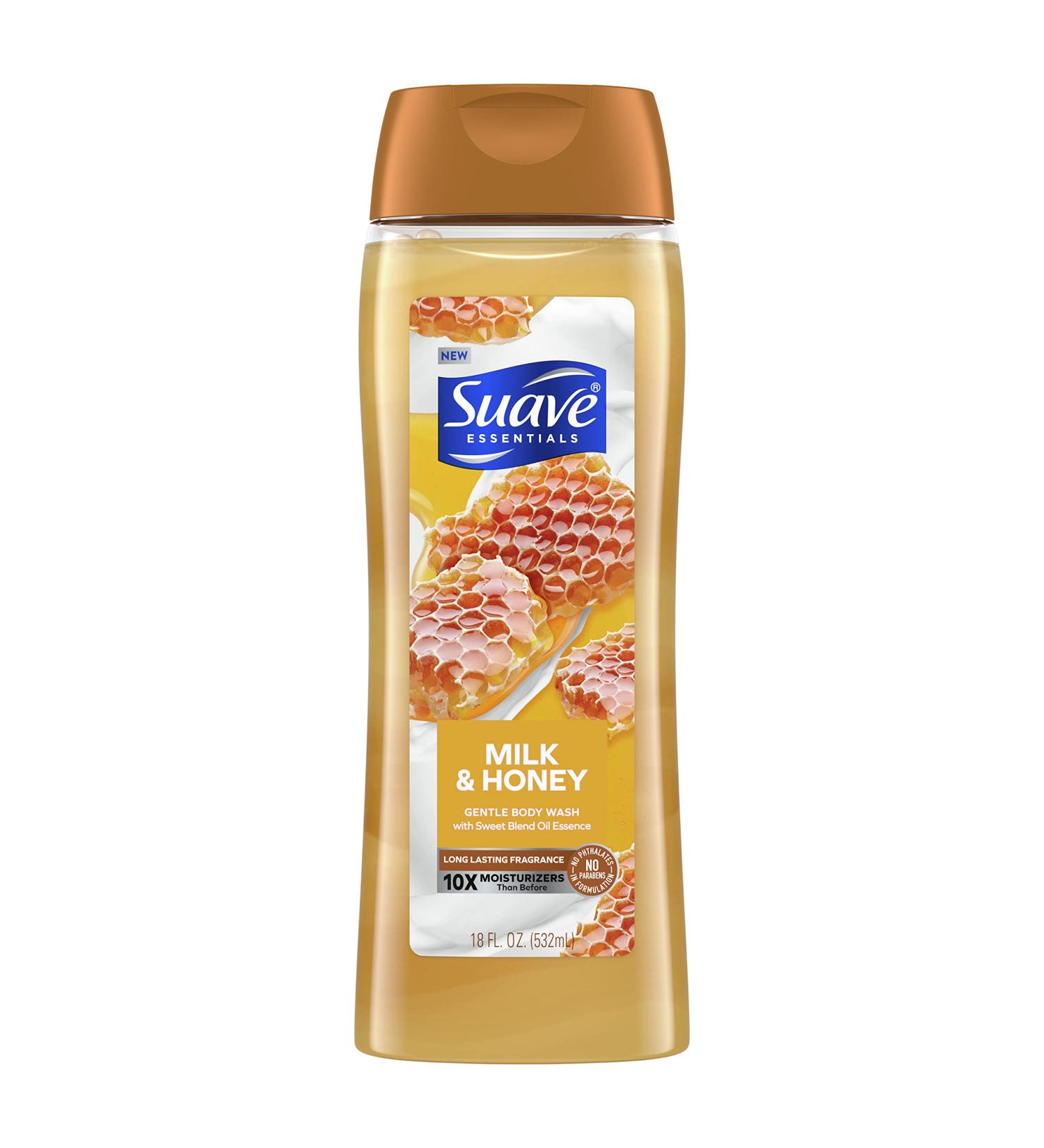 Suave Essentials Gentle Body Wash Milk & Honey with Sweet Oil Blend Essence 18 oz - Buy Online on GoSupps.com