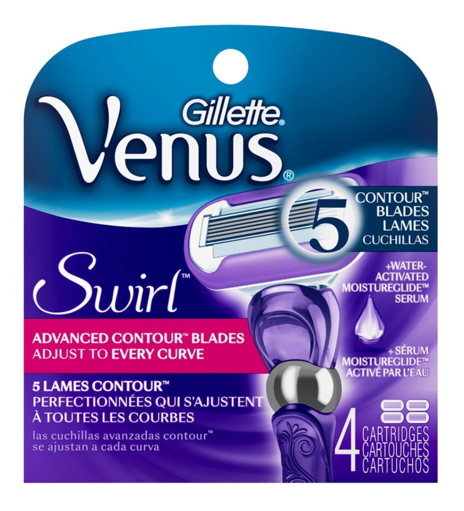 Gillette Venus Womens Swirl 4-Cartridges