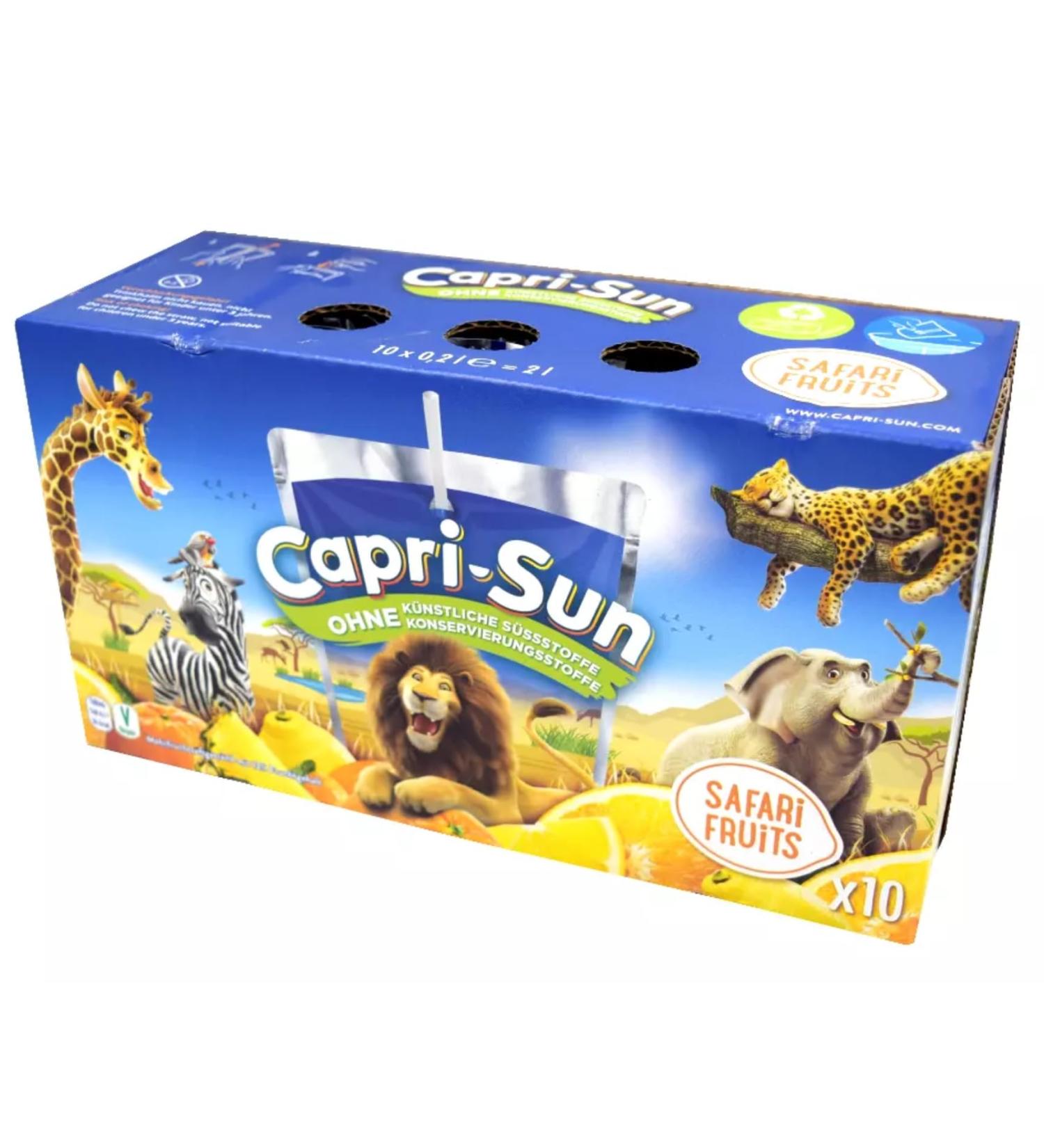 G n rique SAFARI-FRUITS 10x200ML ORANGE - Multivitamin Juice - No artificial colors or preservatives - Easy open - Fun Fairy Edition 20cl (pack of 10)