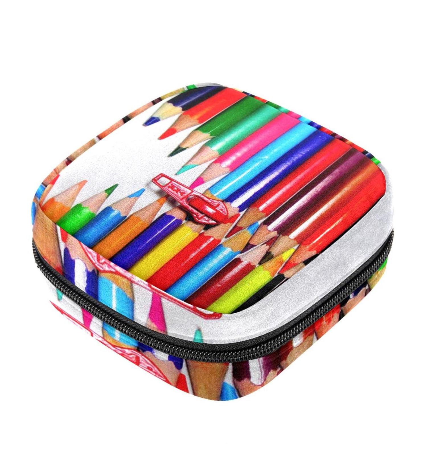 Buy Rainbow Zipper Menstruation Pad Bag - Stylish Feminine Hygiene Tote for Women & Girls | Durable Eco-Friendly & Convenient - Buy Online on GoSupps.com