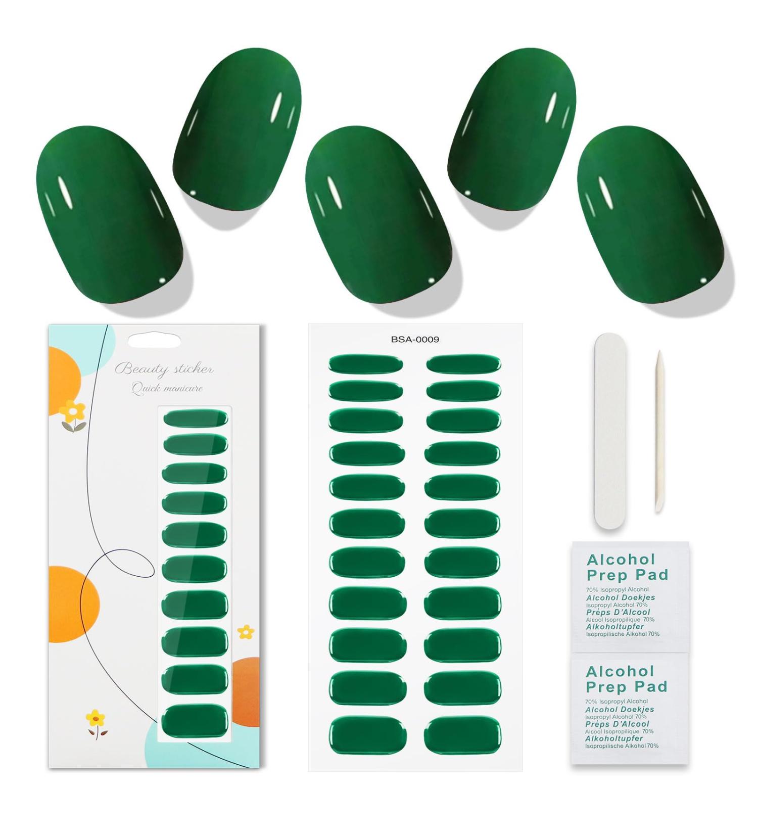 JMEOWIO Green Nail Foil Gel - Self-Adhesive Nail Stickers for Stunning Nail Designs | International Shipping - Buy Online on GoSupps.com