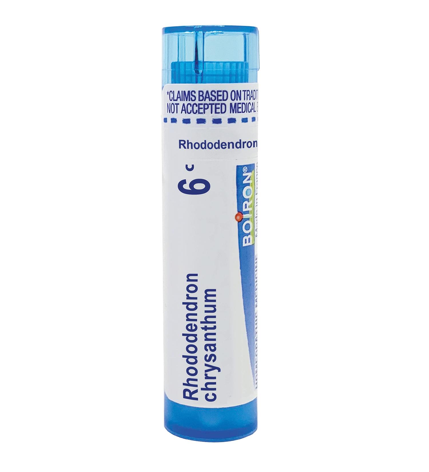 Boiron Rhododendron Chrysanthum 6C MD - 80 Pellets for Rheumatic Pain Relief | International Shipping Available - Buy Online on GoSupps.com