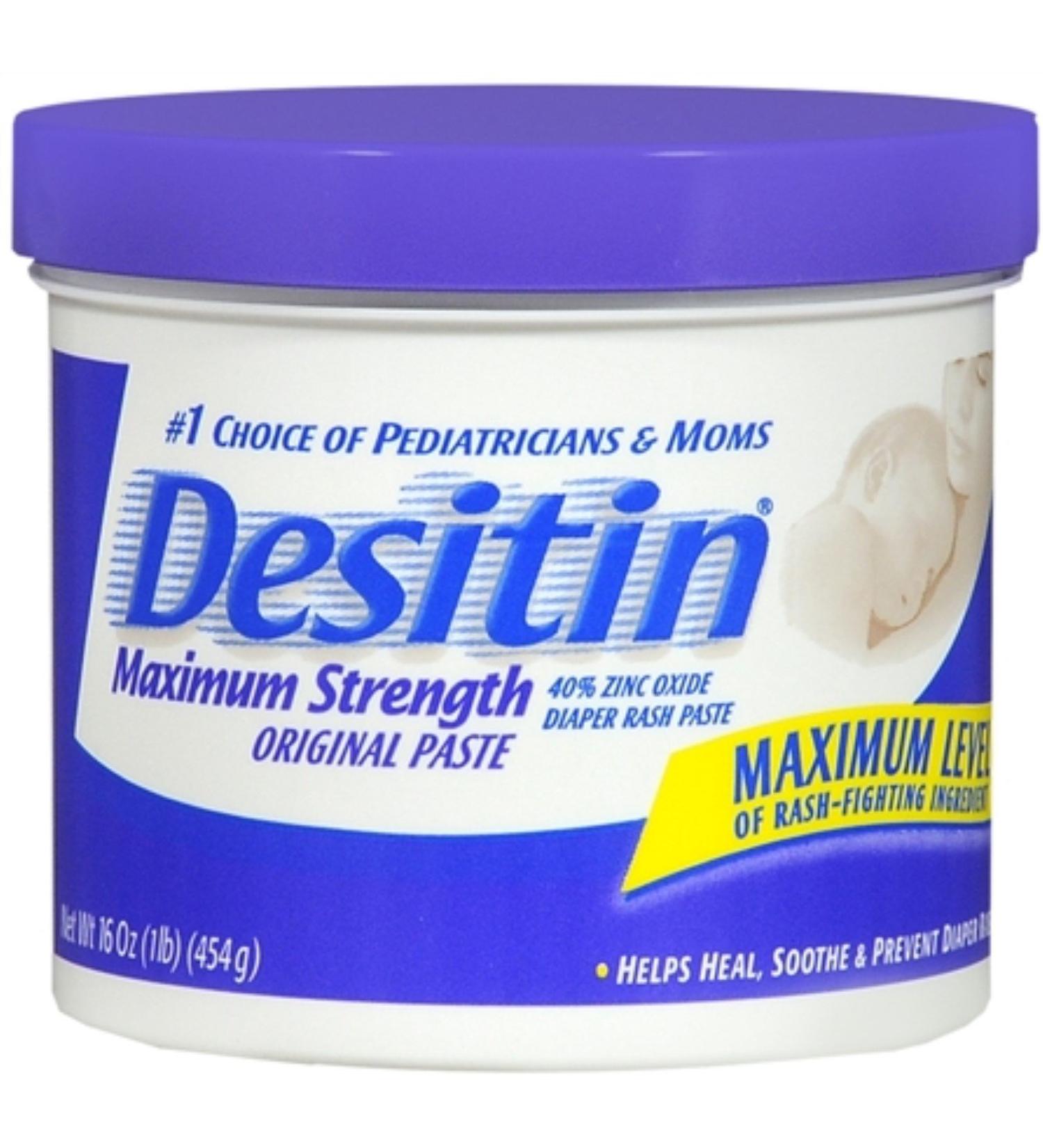 DESITIN Maximum Strength Original Paste 16 oz (Pack of 2) 1 Pound (Pack of 2)