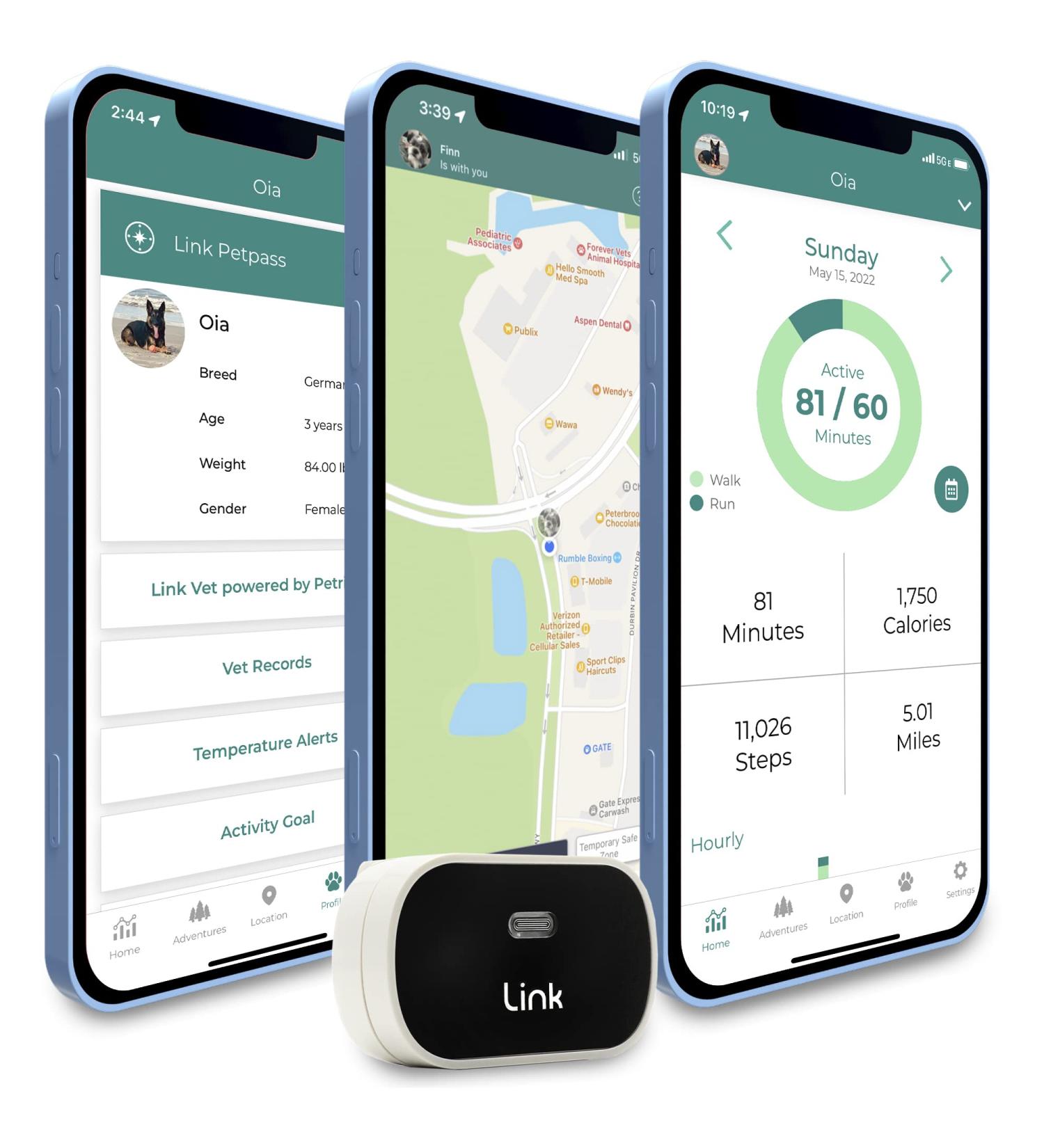 GPS Dog Tracker + Activity Monitor with Training Tools | Waterproof & Lightweight | PetPass & Vet Record Storage | Fits Most Collars | iPhone & Android Apps - Buy Online on GoSupps.com