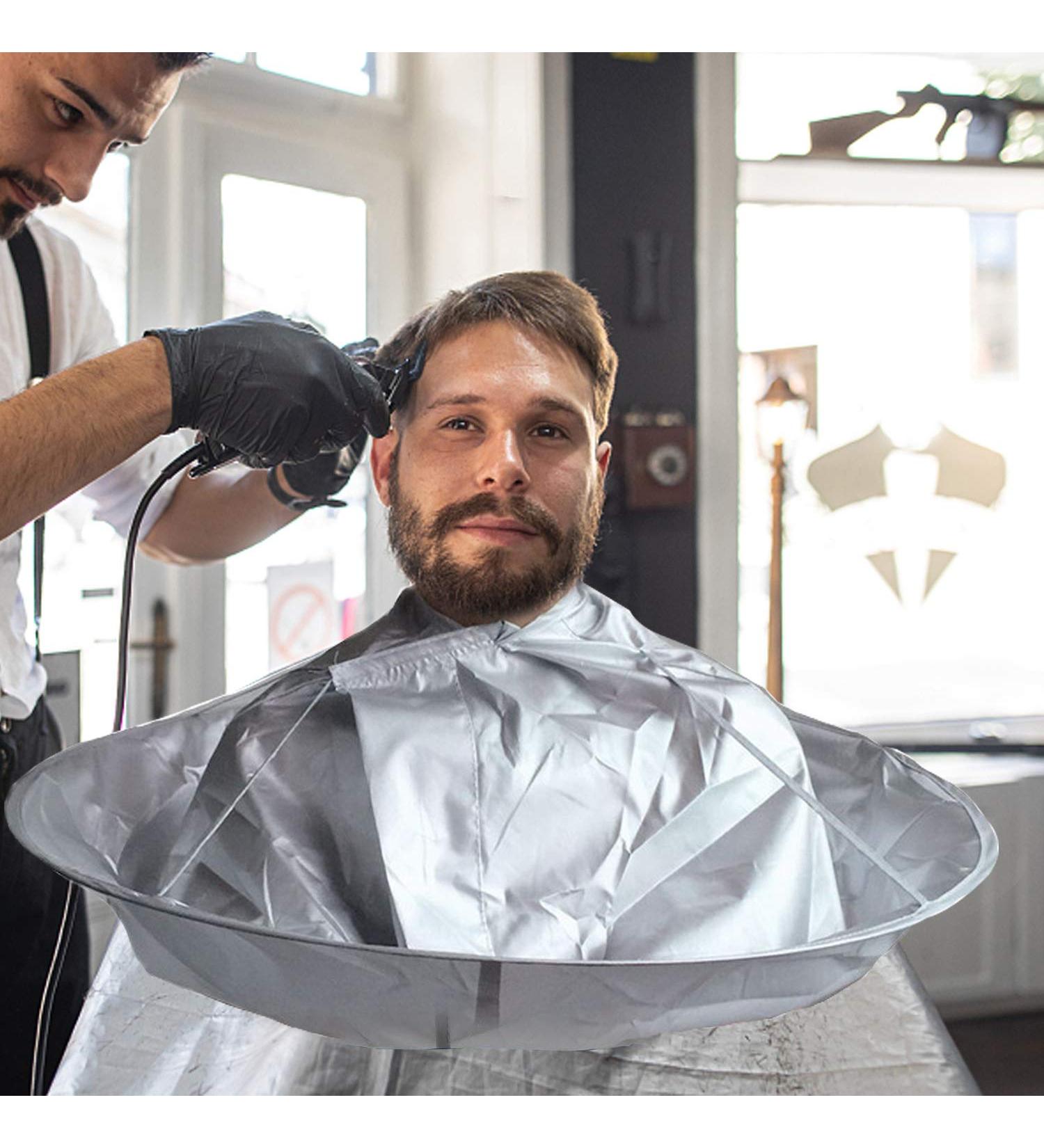 Buy Waterproof Hair Cutting Cape | Foldable Umbrella Barber Cape for Adults & Kids | Professional Salon Hairdressing Supplies - Buy Online on GoSupps.com