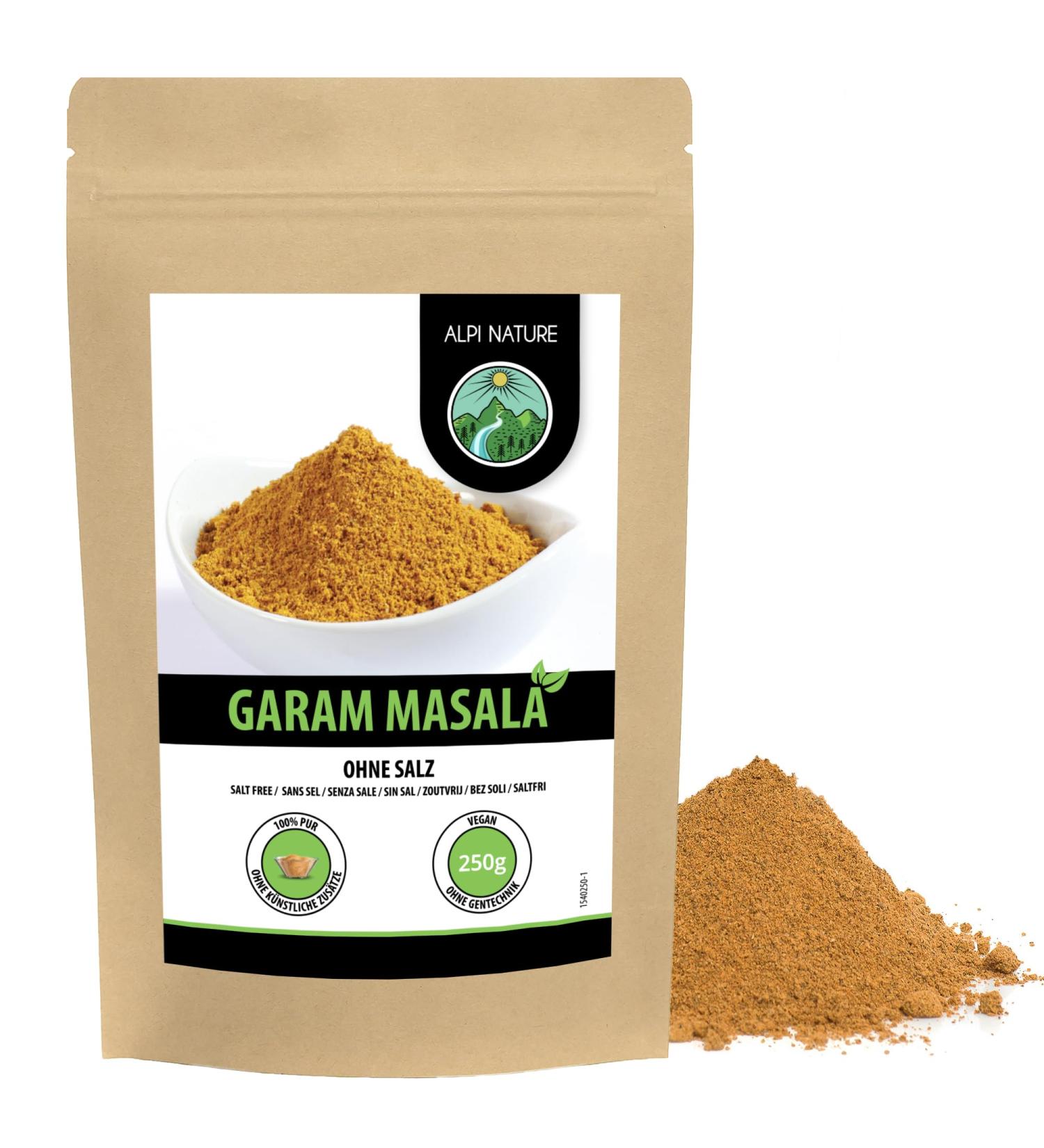 Garam Masala Spice Mix (250g) Tikka Masala Seasoning Typical Indian Spice Blend Resealable Packaging - Buy Online on GoSupps.com