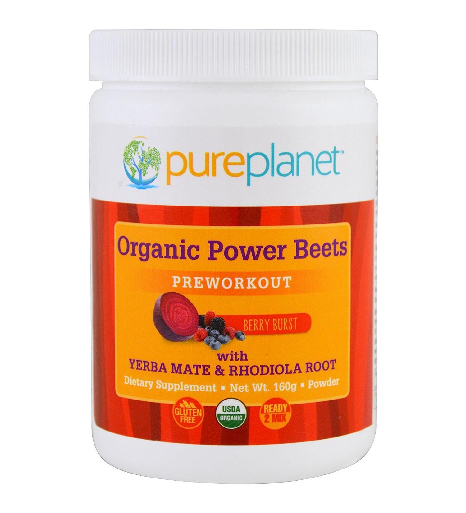 Pure Planet Organic Power Beets Preworkout Berry Burst 160 g