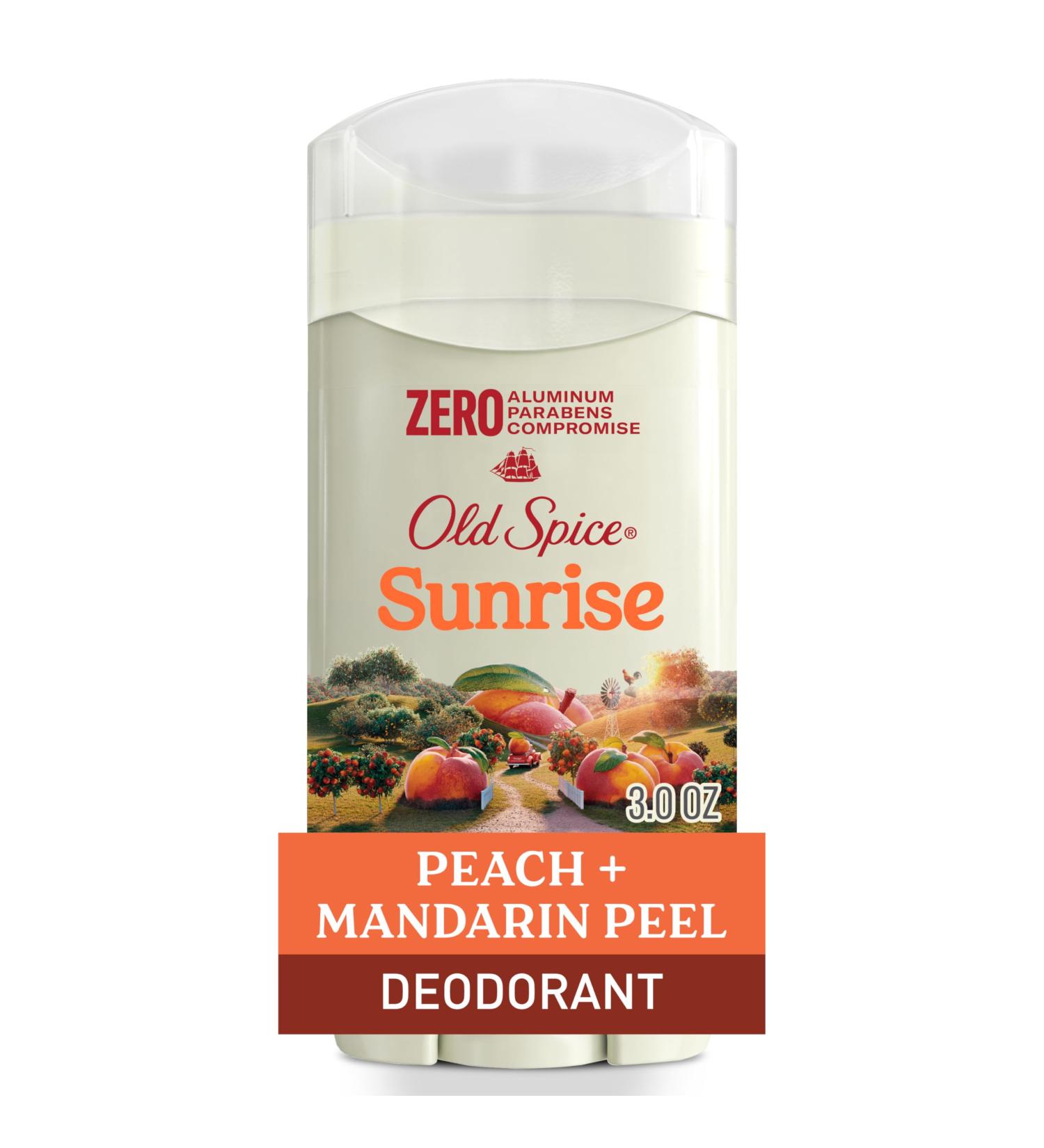Old Spice Aluminum Free Deodorant for Men 24/7 Lasting Freshness & Long Lasting Scent 24/7 Sweat & Odor Protection Sunrise with Peach + Mandarin Peel Scent 3 oz - Buy Online on GoSupps.com