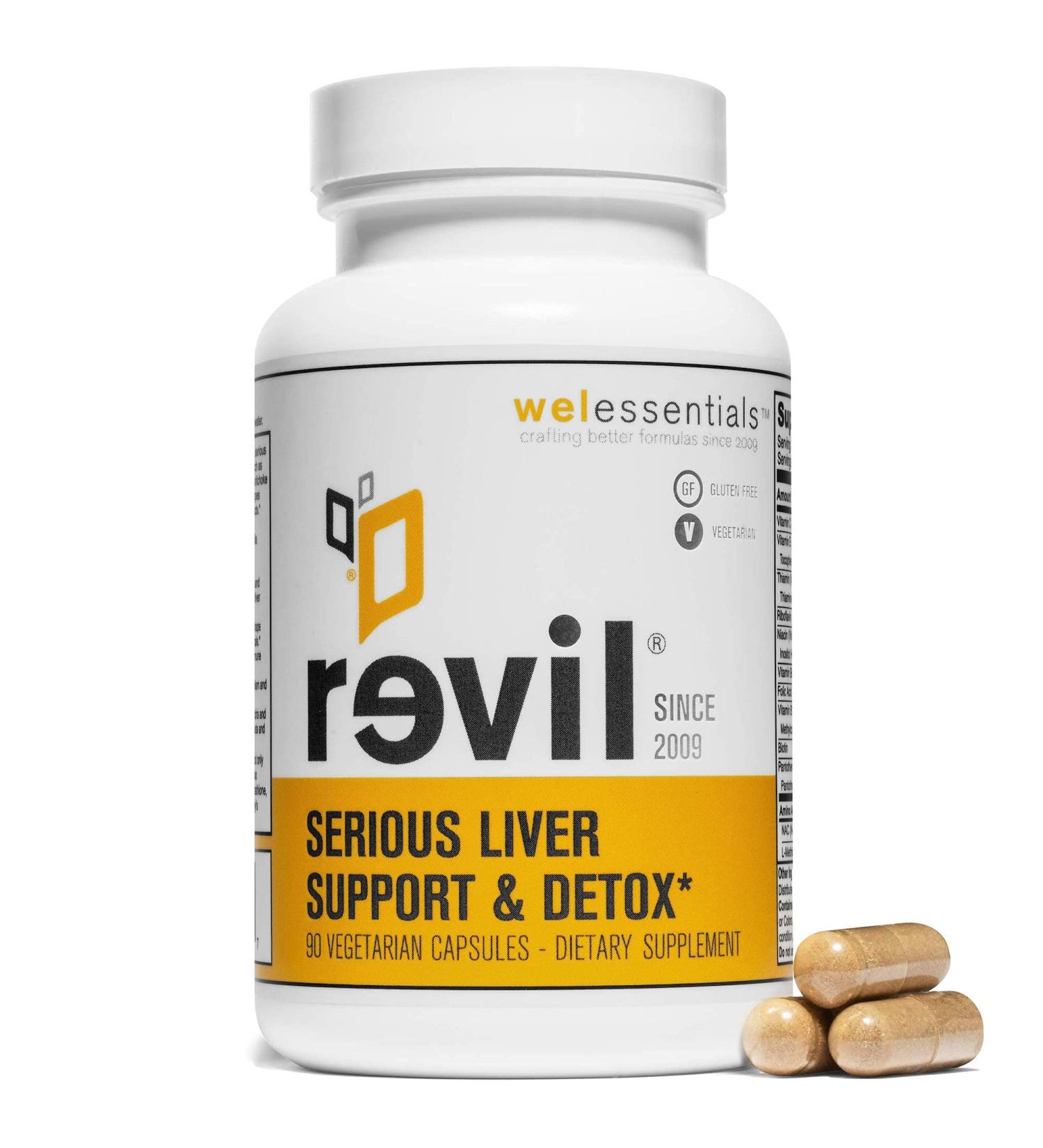 WELESSENTIALS Liver Support Supplement - 90 Vegetarian Capsules with Organic Milk Thistle, Burdock, Vitamin C - Gluten-Free - Buy Online on GoSupps.com