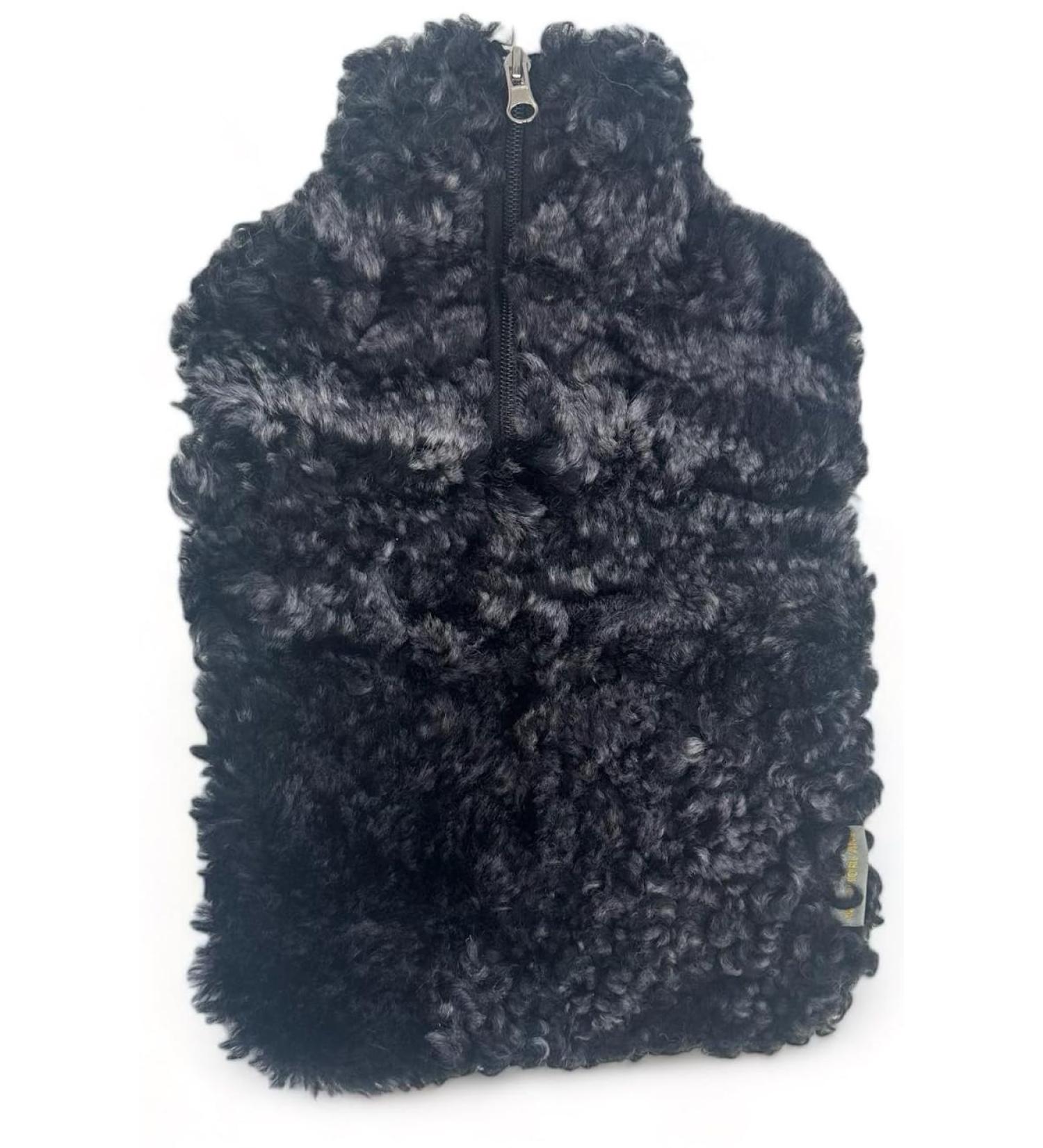 Sheepskin Hot Water Bottle Cover | Westmorland Sheepskins (Black)