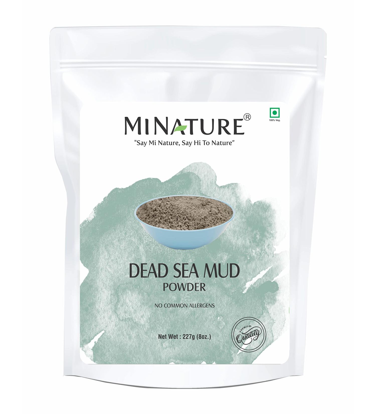 mi nature Dead Sea Mud Powder 227g - 100% Pure Skin Care Facial Mask - Buy Online on GoSupps.com