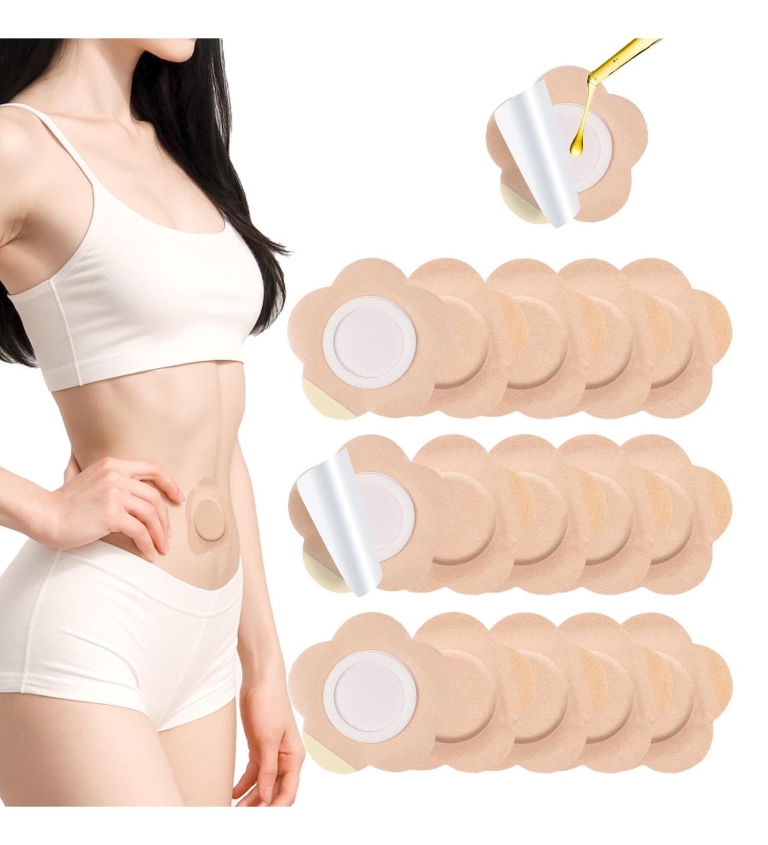50 Pcs Leak-Proof Self-Adhesive Castor Oil Patches Disposable Cotton Belly Button Patch Castor Oil Pack Wrap Breathable Portable Highly Absorbent Wash-Free - Buy Online on GoSupps.com