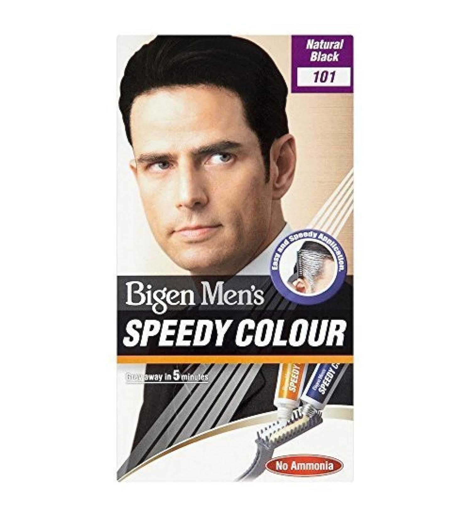 Bigen Men's Speedy Colour (Natural Black) 101 Black 4 Count - Long-Lasting Hair Dye - Buy Online on GoSupps.com