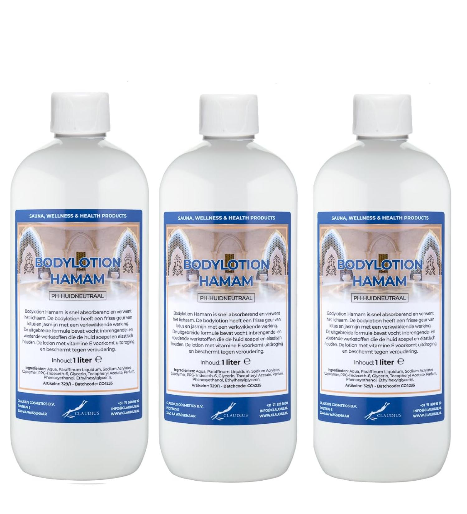 Claudius Hamam body lotion 3 x 1 liter
