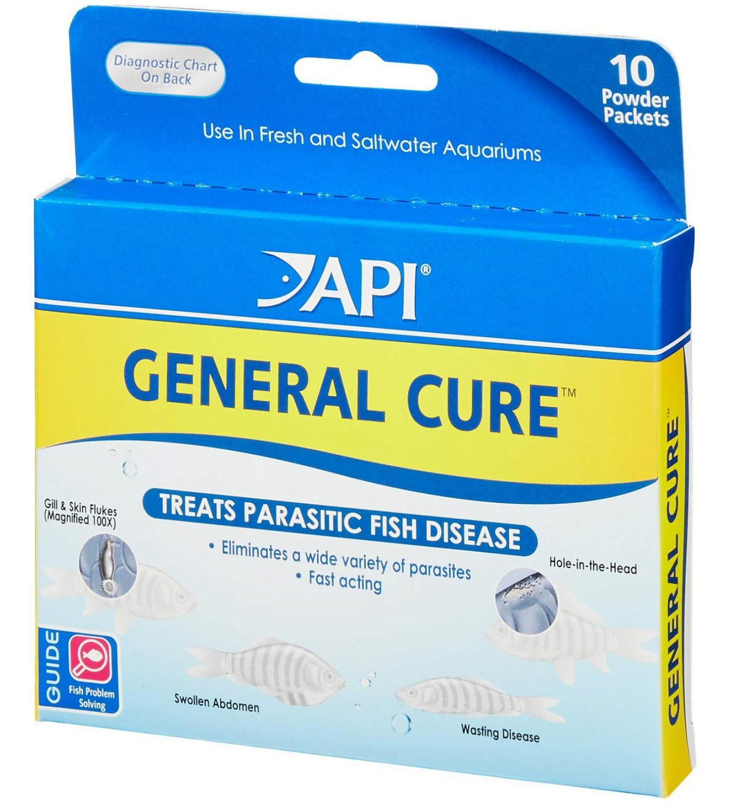 API General Cure Powder Packets - 10 Count (6 Pack) | Effective Parasite Treatment - Buy Online on GoSupps.com