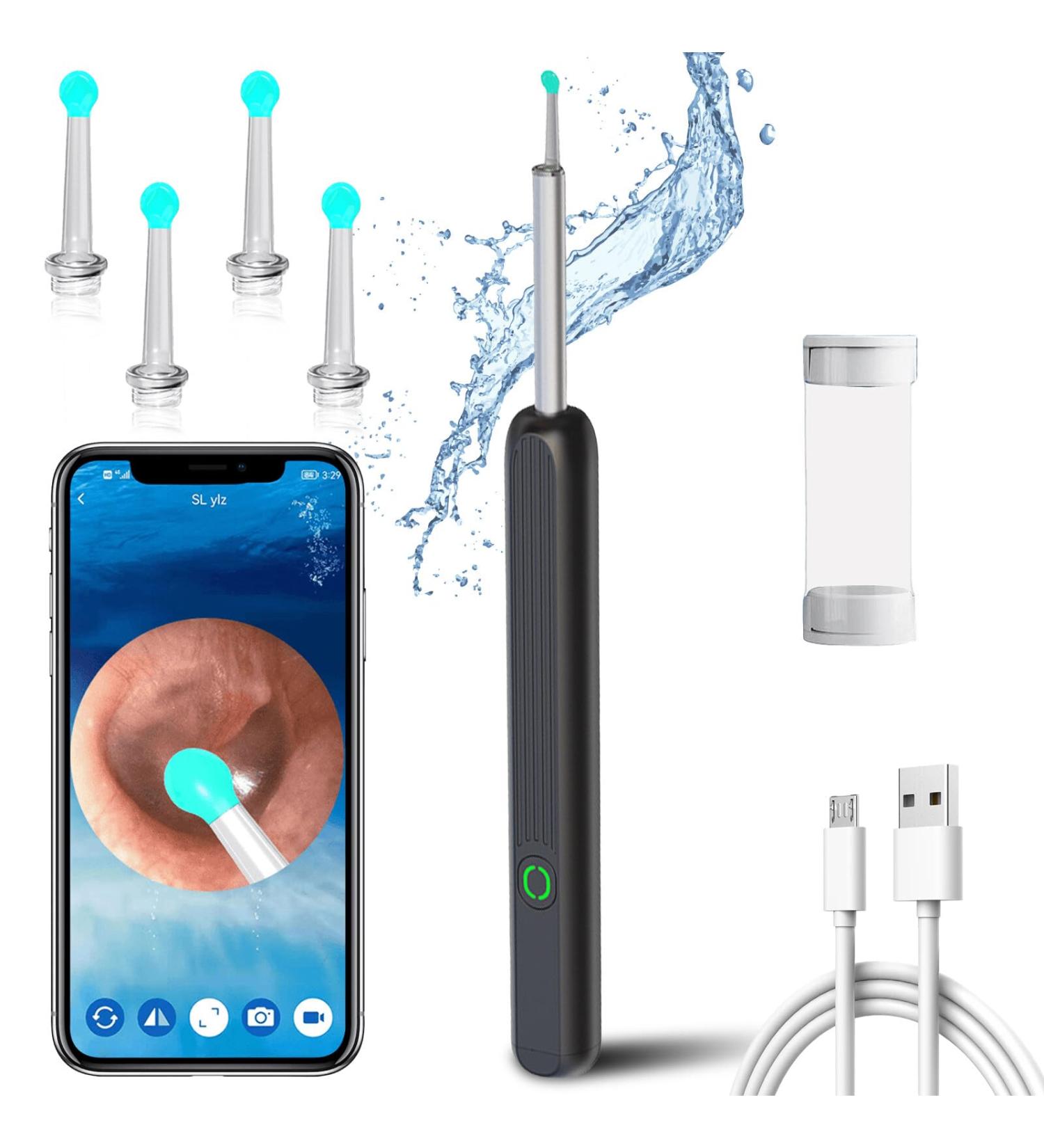 Buy 1296p HD WiFi Ear Wax Removal Otoscope - Waterproof with 6 LED Lights 360 Wide Angle for iPhone iPad & Android - Buy Online on GoSupps.com