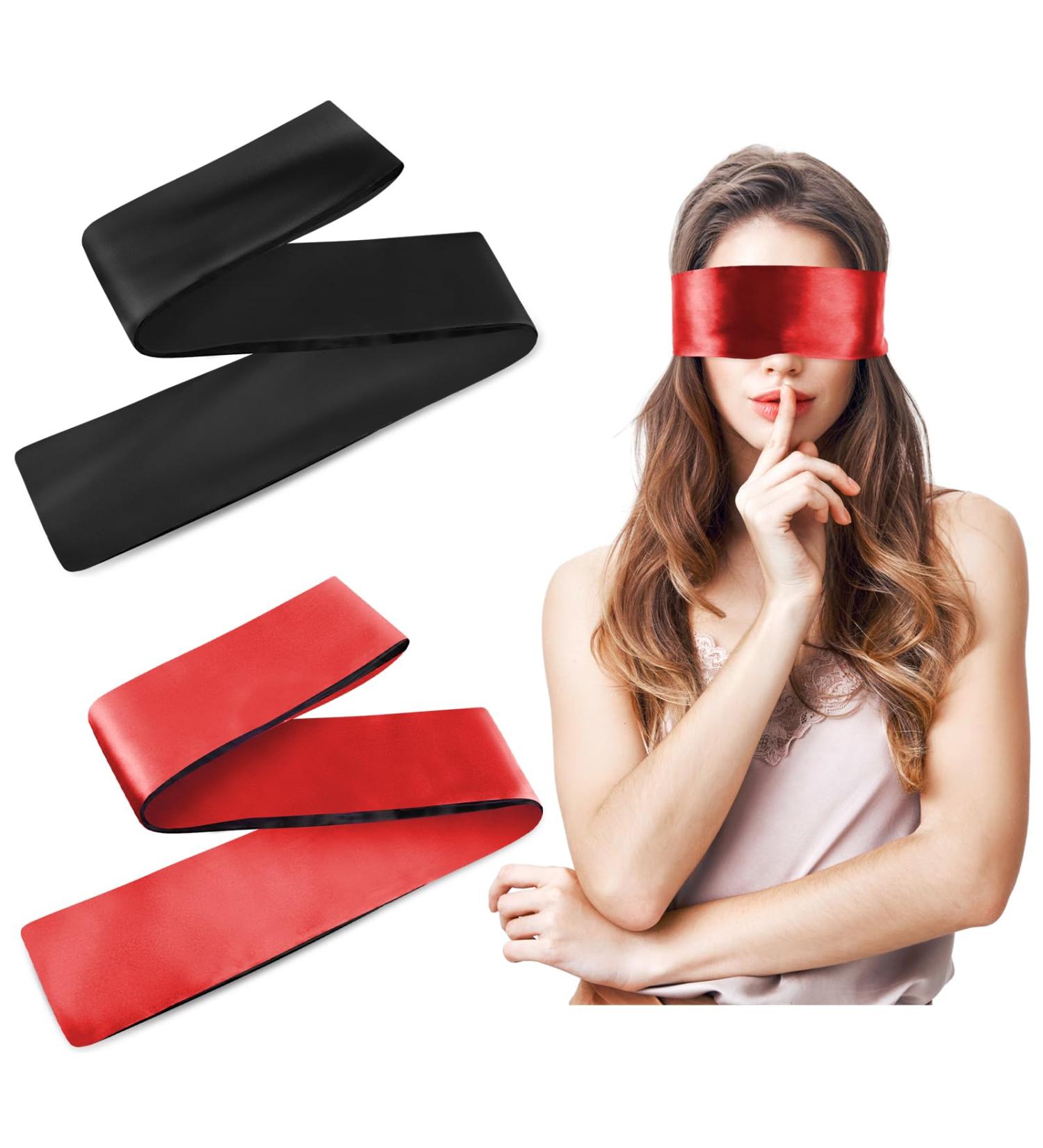 Buy Prasacco Satin Eye Mask - 2 Pieces Soft Blindfold for Sleep & Travel | Breathable Eye Cover for Yoga & Gifts - Buy Online on GoSupps.com
