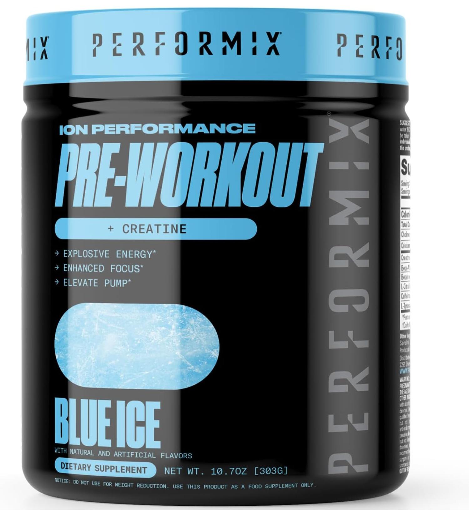 Performix ION Pre-Workout Powder - Explosive Energy, Enhanced Focus, Elevated Pump - Blue Ice (30 Servings) | Buy Online - Buy Online on GoSupps.com