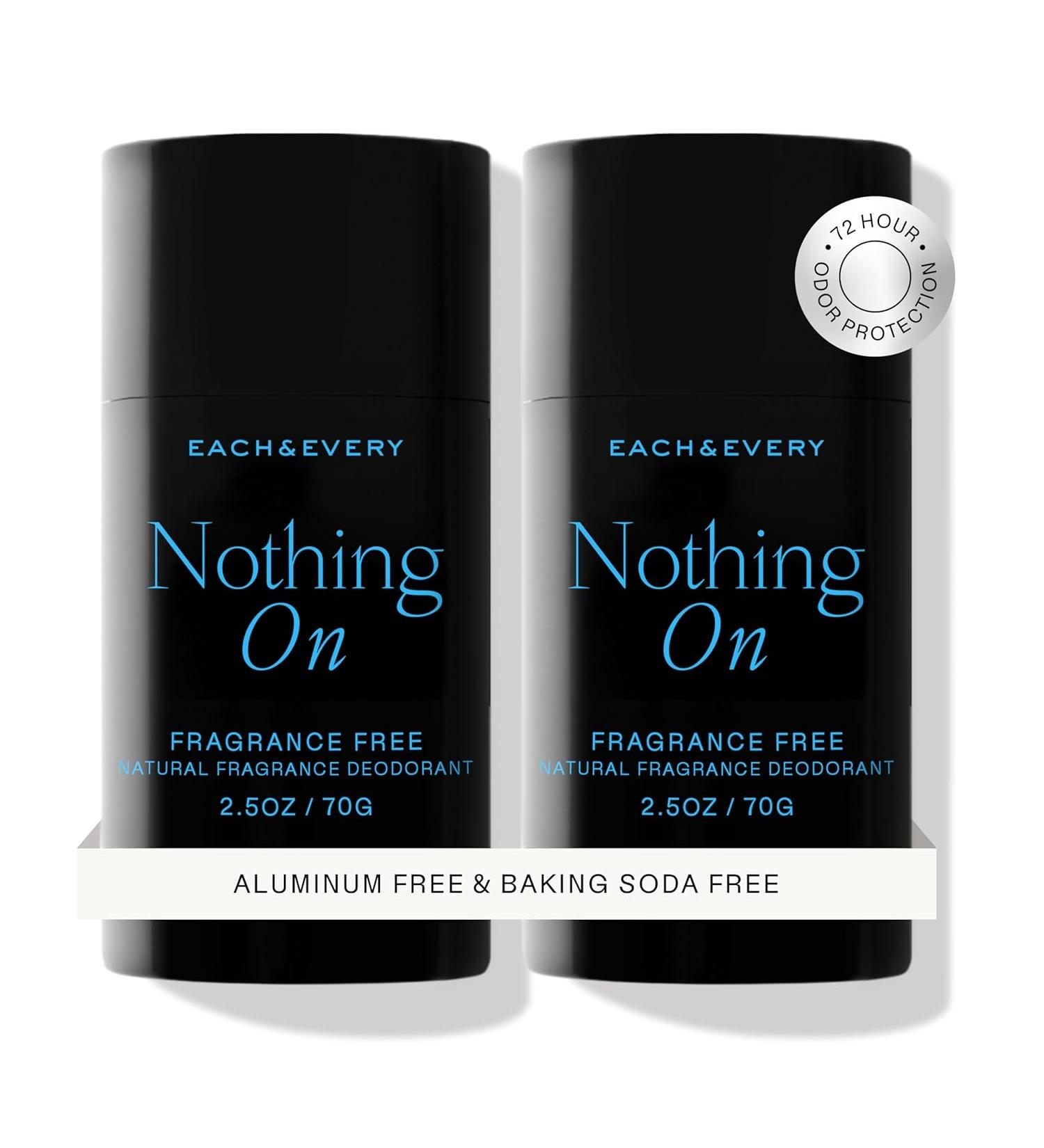 Each & Every All Natural Deodorant for Men & Women - Aluminum-Free Sensitive Skin Plant-Based Baking Soda-Free Long Lasting Odor Control - Unscented & Fragrance-Free Travel Size (2 Pack 2.5oz) Unscented 2.5 Ounce (Pack of 2) - Buy Online on GoSupps.com